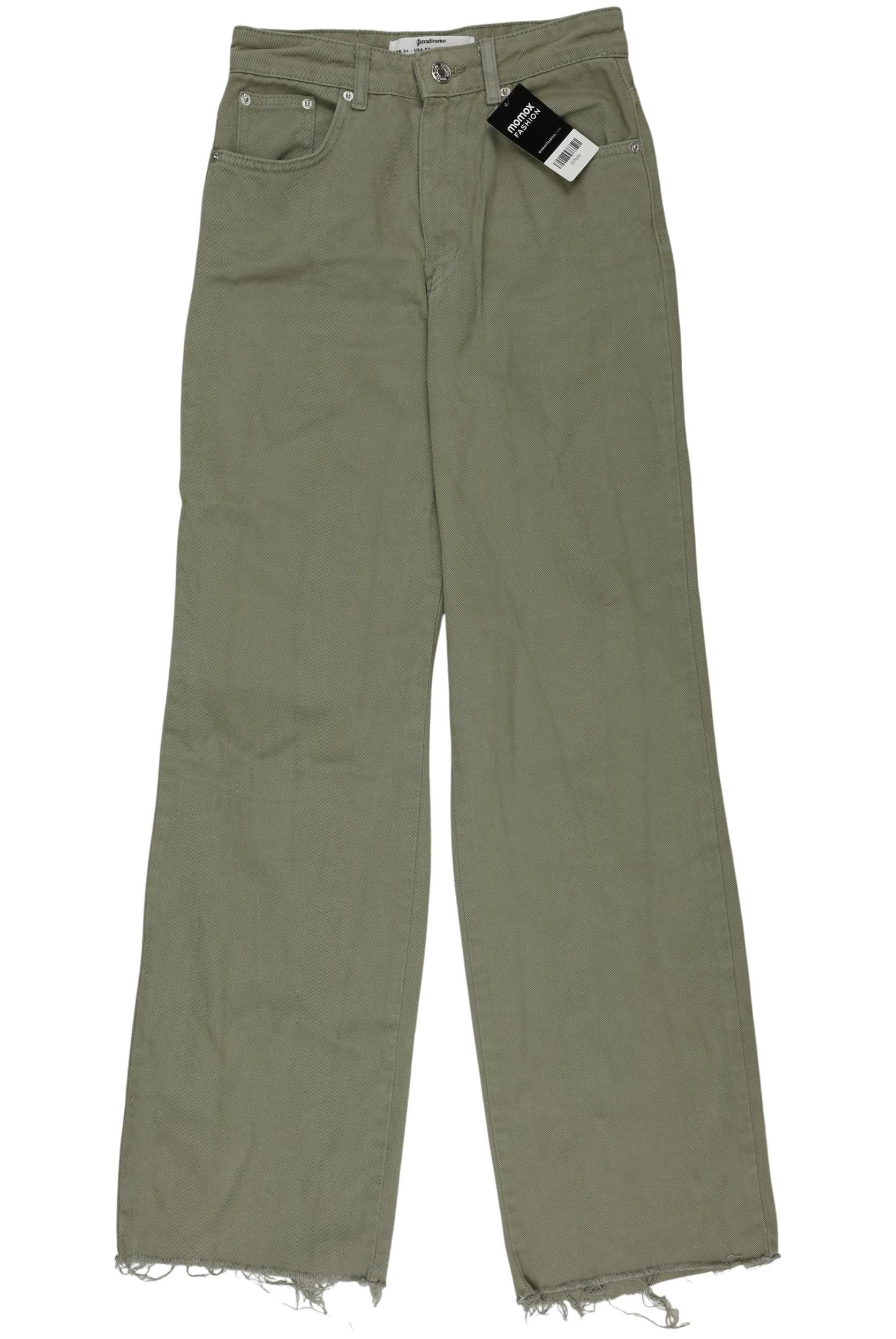 

Stradivarius Damen Jeans, grün, Gr. 34