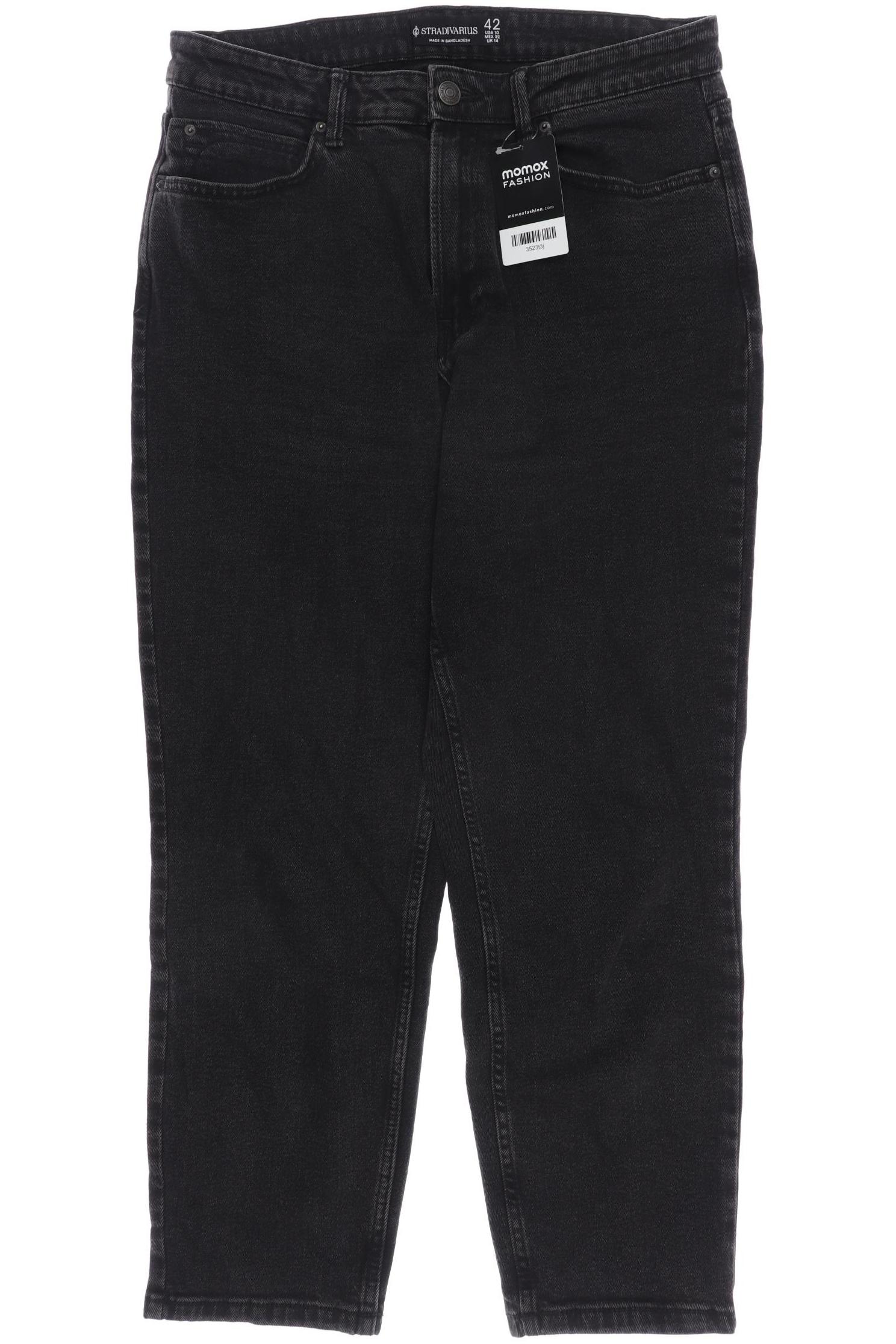 

Stradivarius Damen Jeans, schwarz, Gr. 42