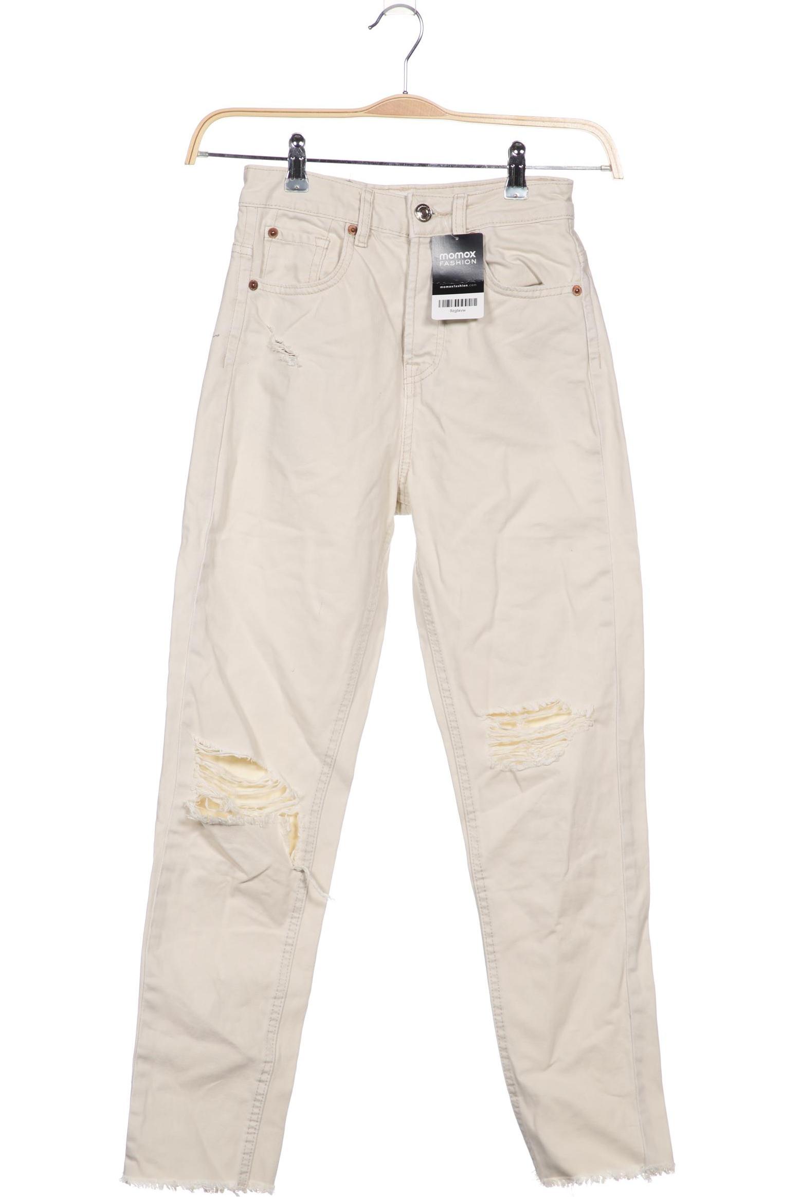 

Stradivarius Damen Jeans, cremeweiß, Gr. 34