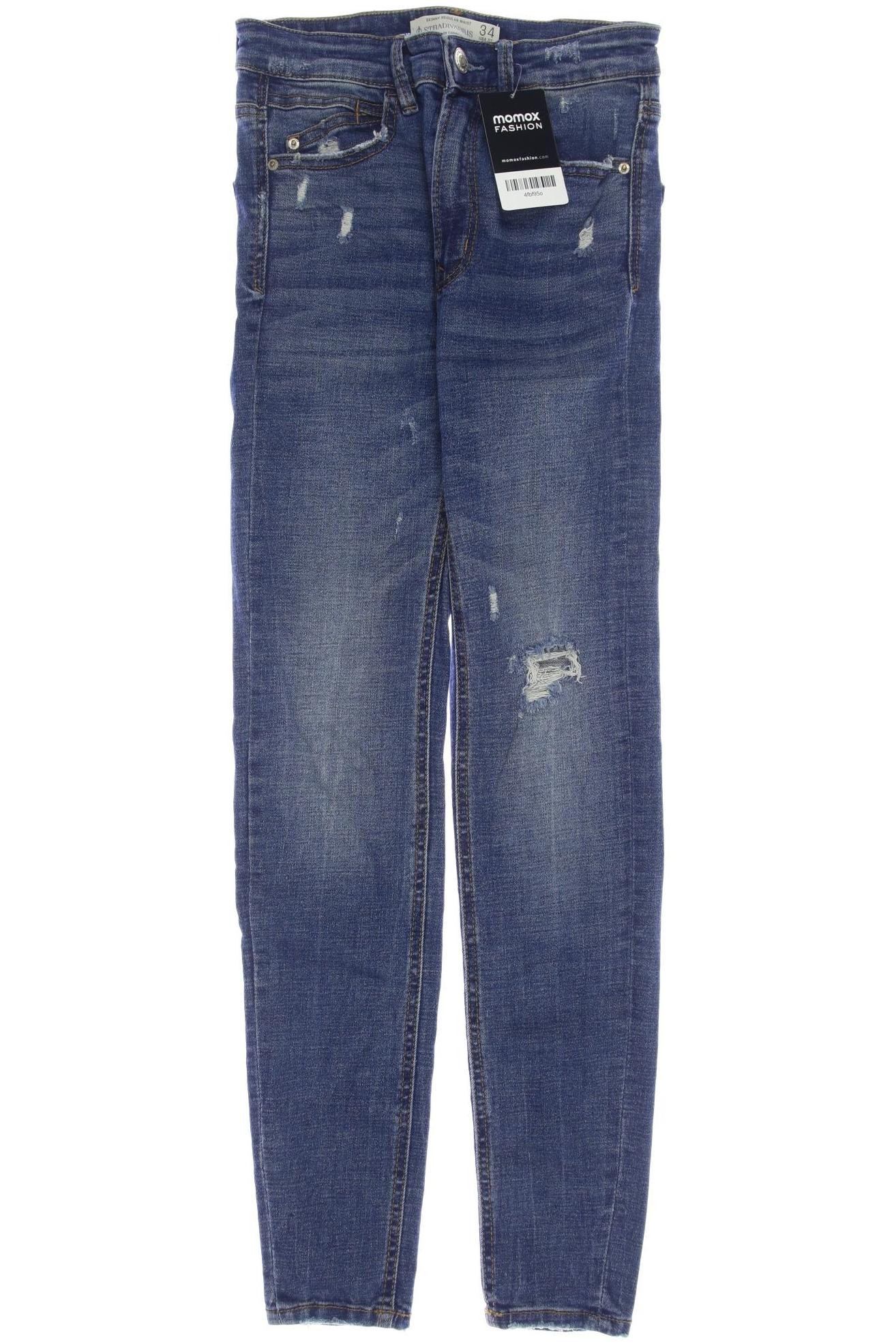 

Stradivarius Damen Jeans, marineblau, Gr. 34