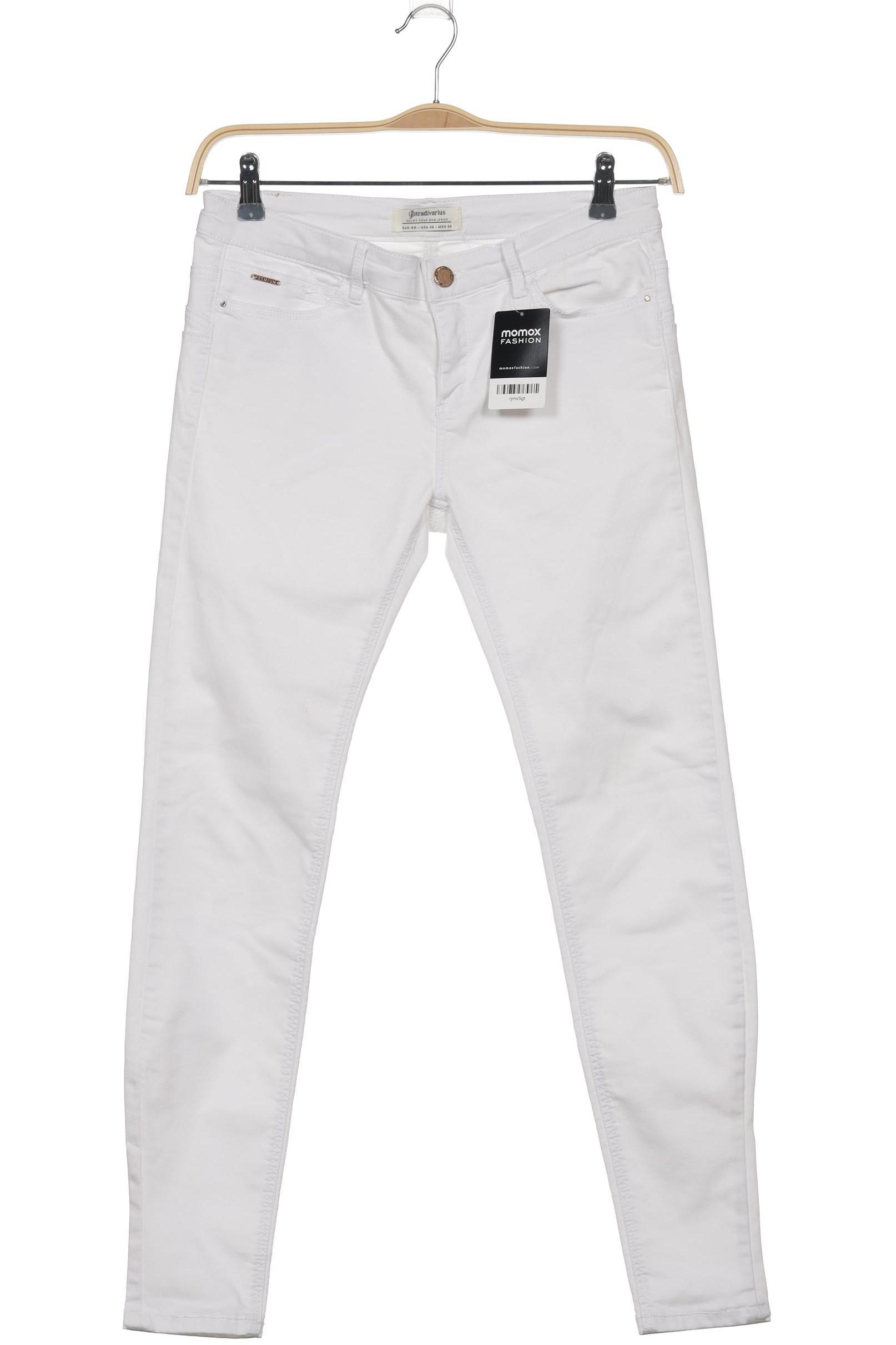 

Stradivarius Damen Jeans, weiß, Gr. 40