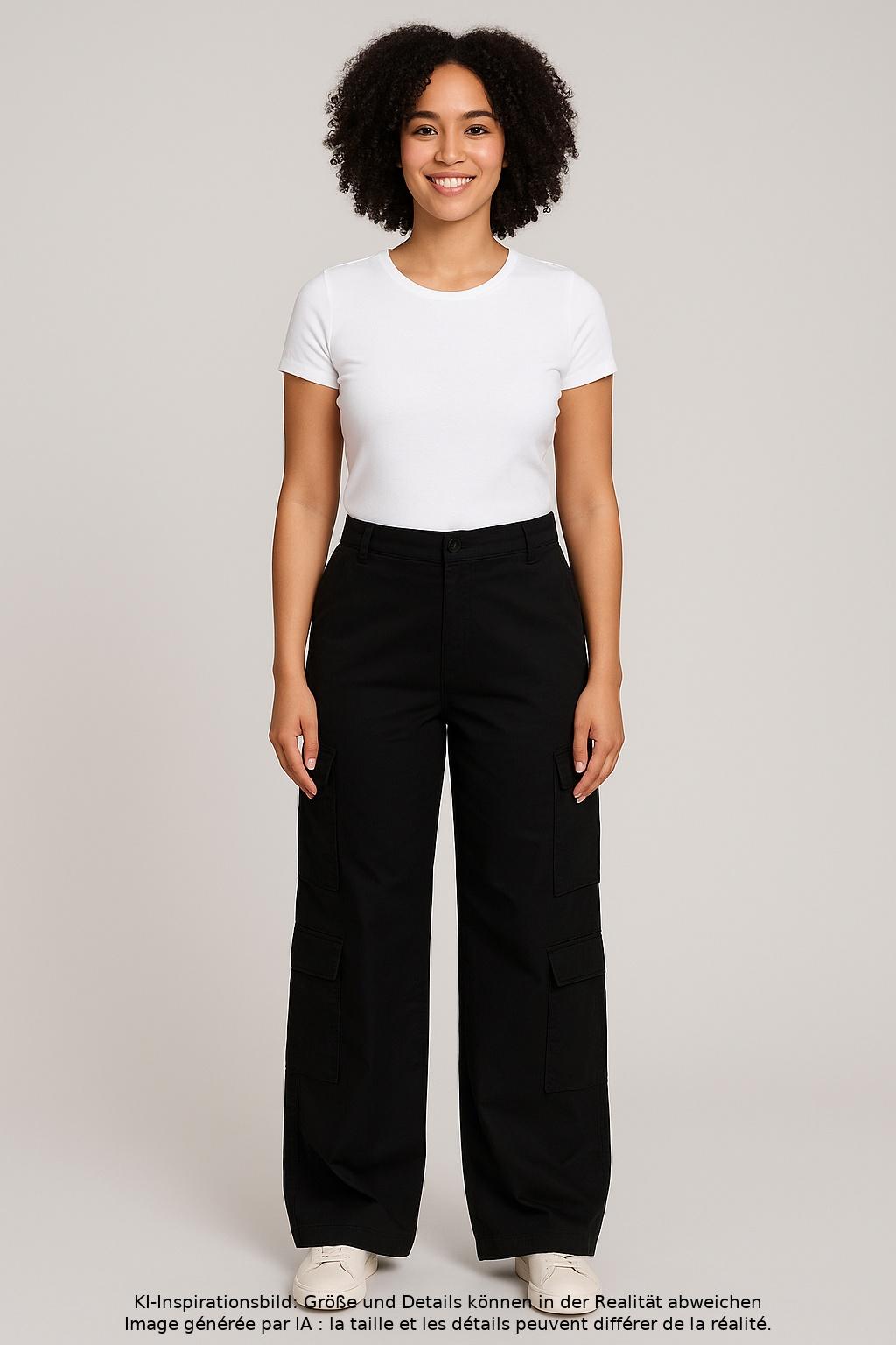 

Stradivarius Damen Jeans, schwarz, Gr. 42