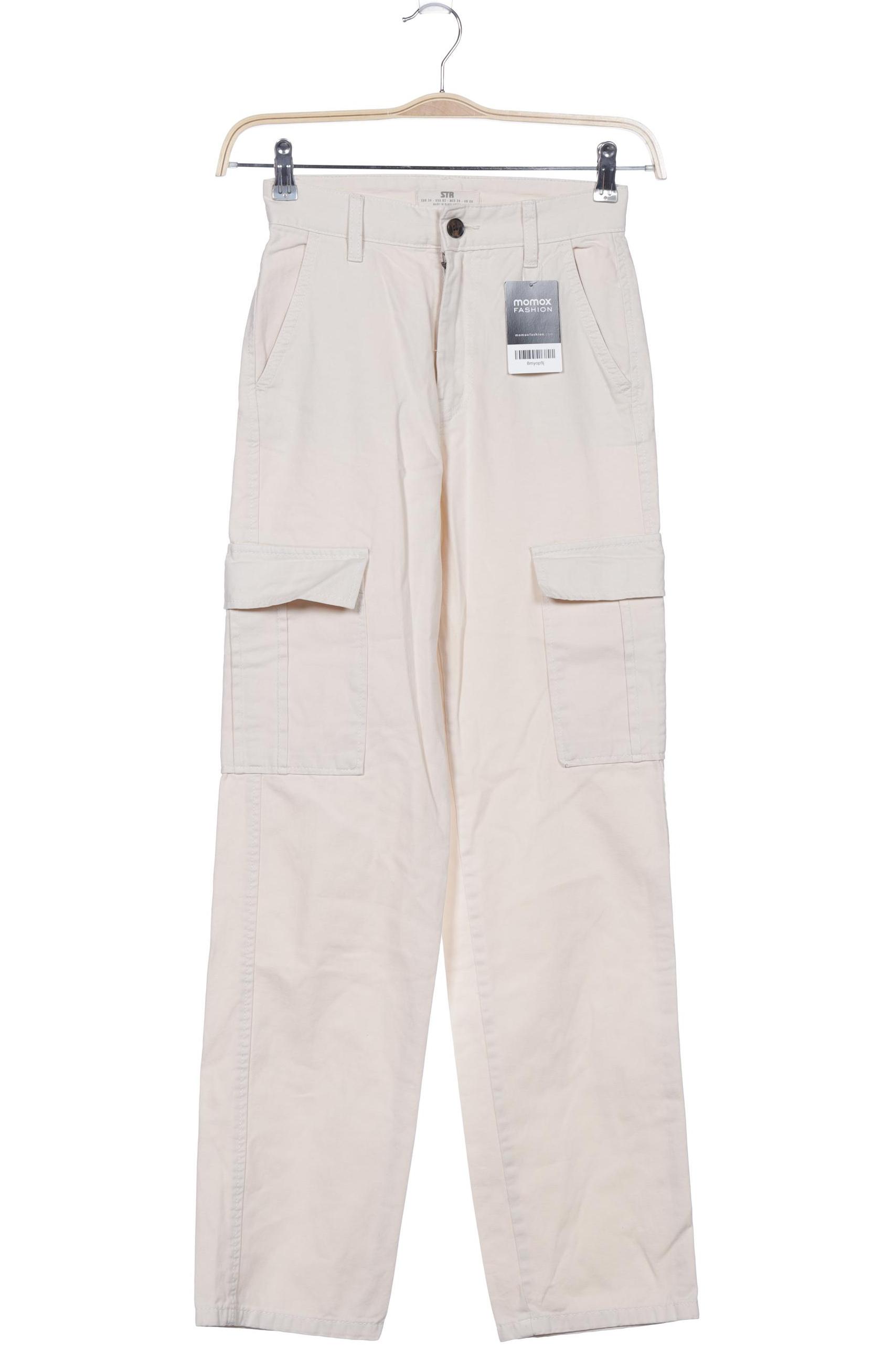 

Stradivarius Damen Jeans, cremeweiß, Gr. 34