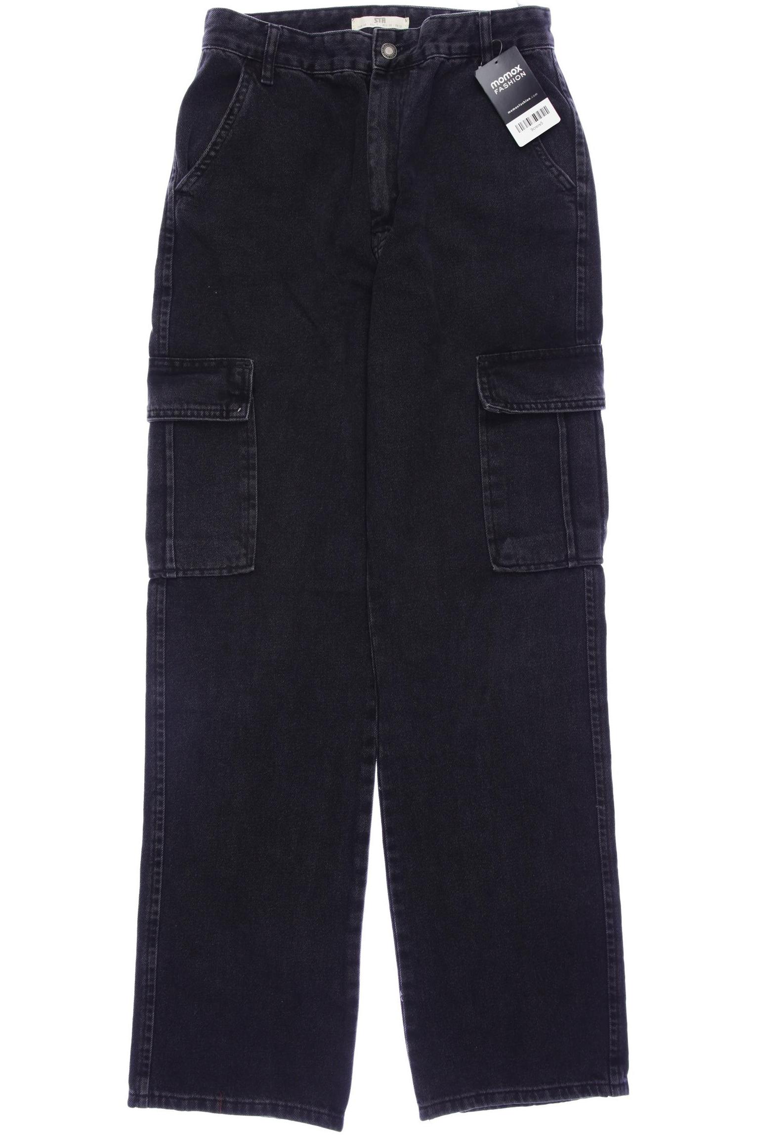 

Stradivarius Damen Jeans, schwarz