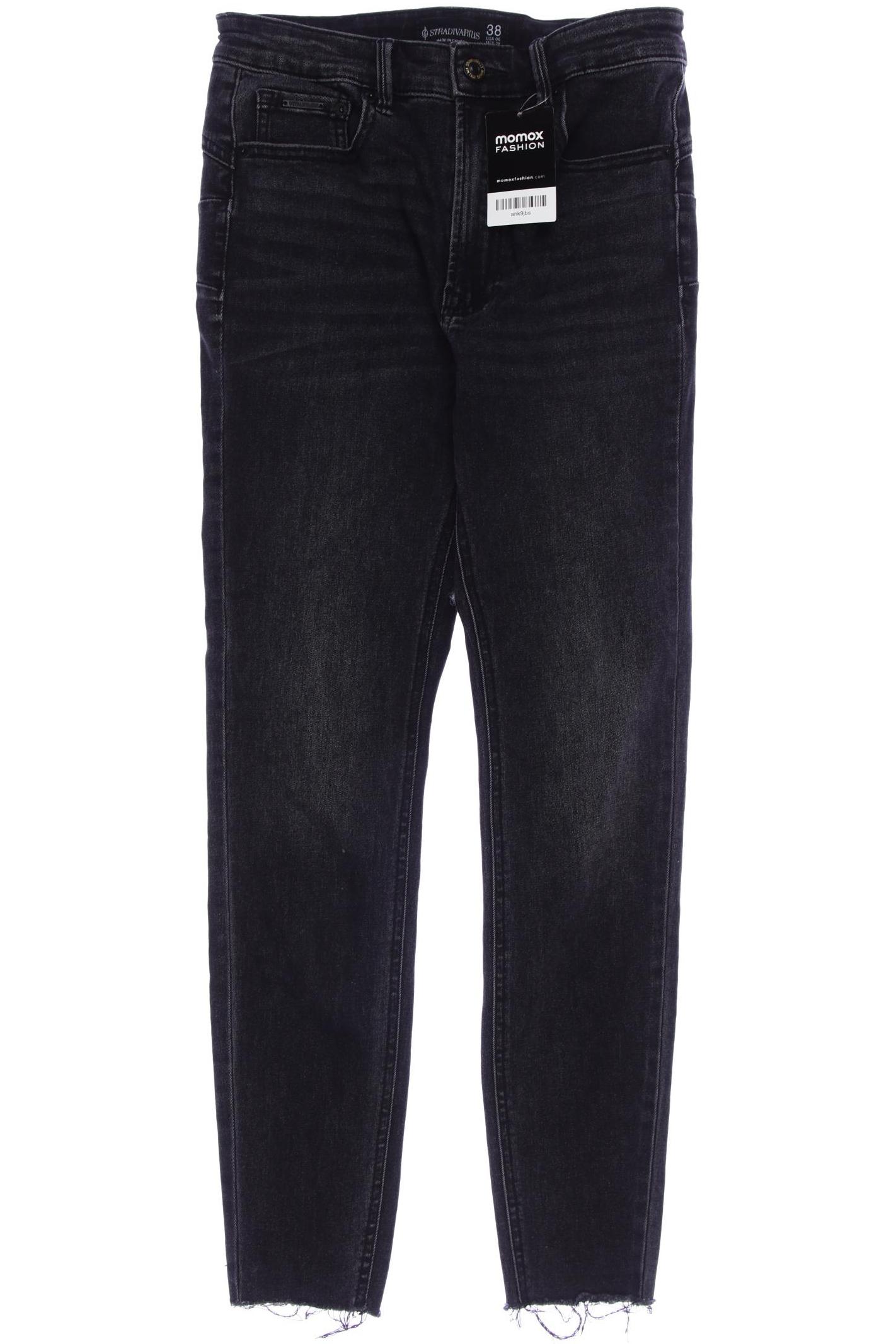 

Stradivarius Damen Jeans, schwarz, Gr. 38