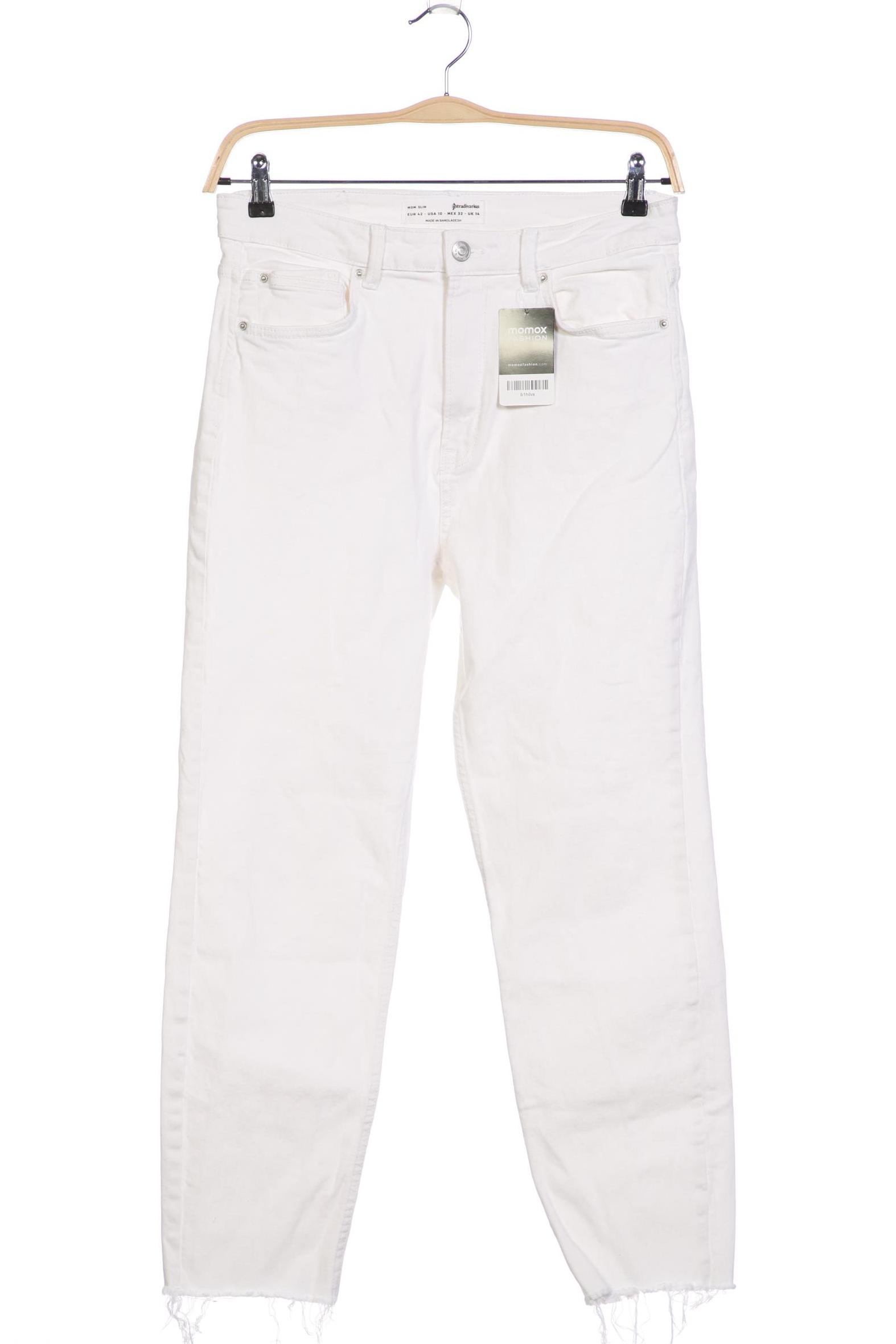

Stradivarius Damen Jeans, weiß, Gr. 42