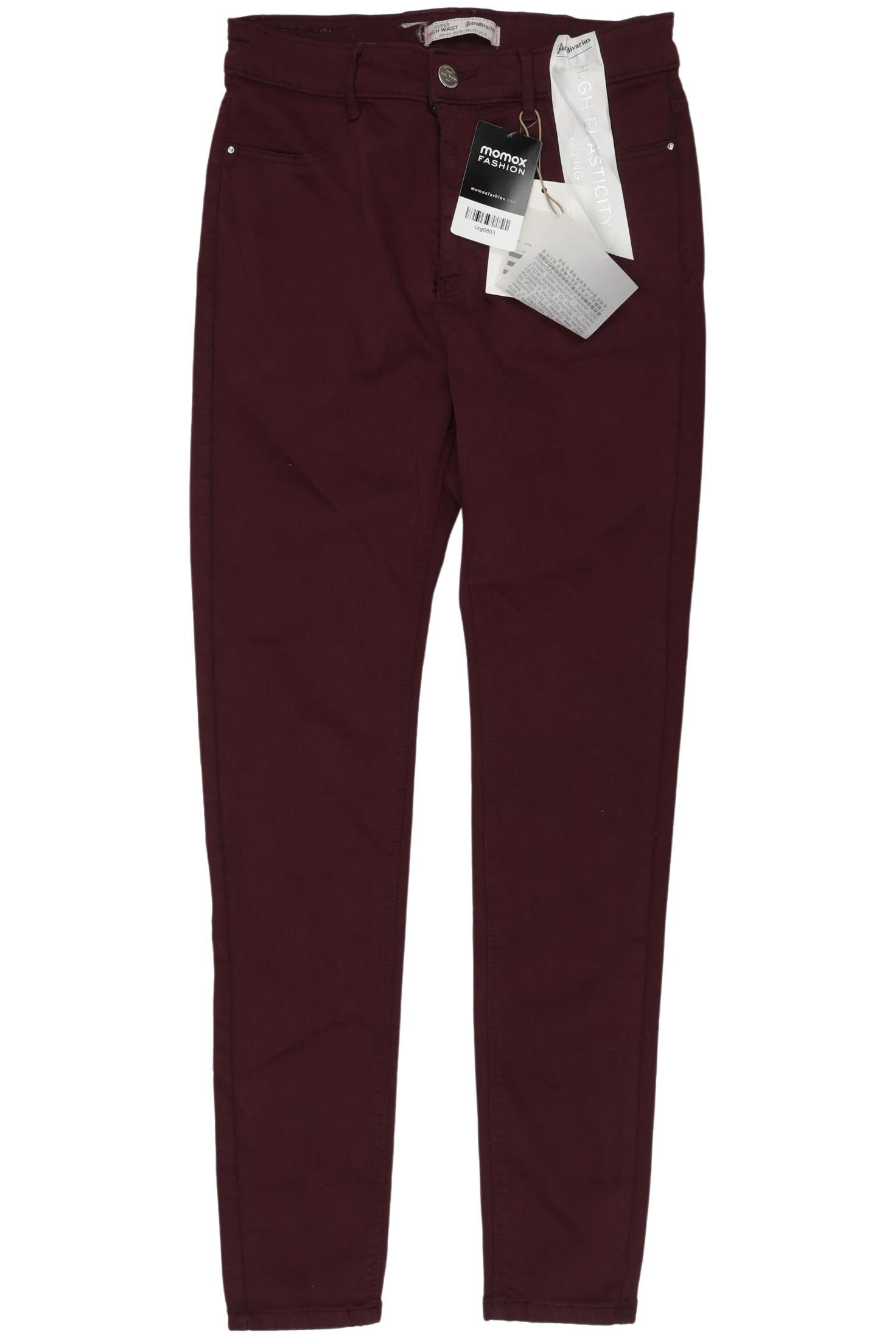 

Stradivarius Damen Jeans, bordeaux, Gr. 40