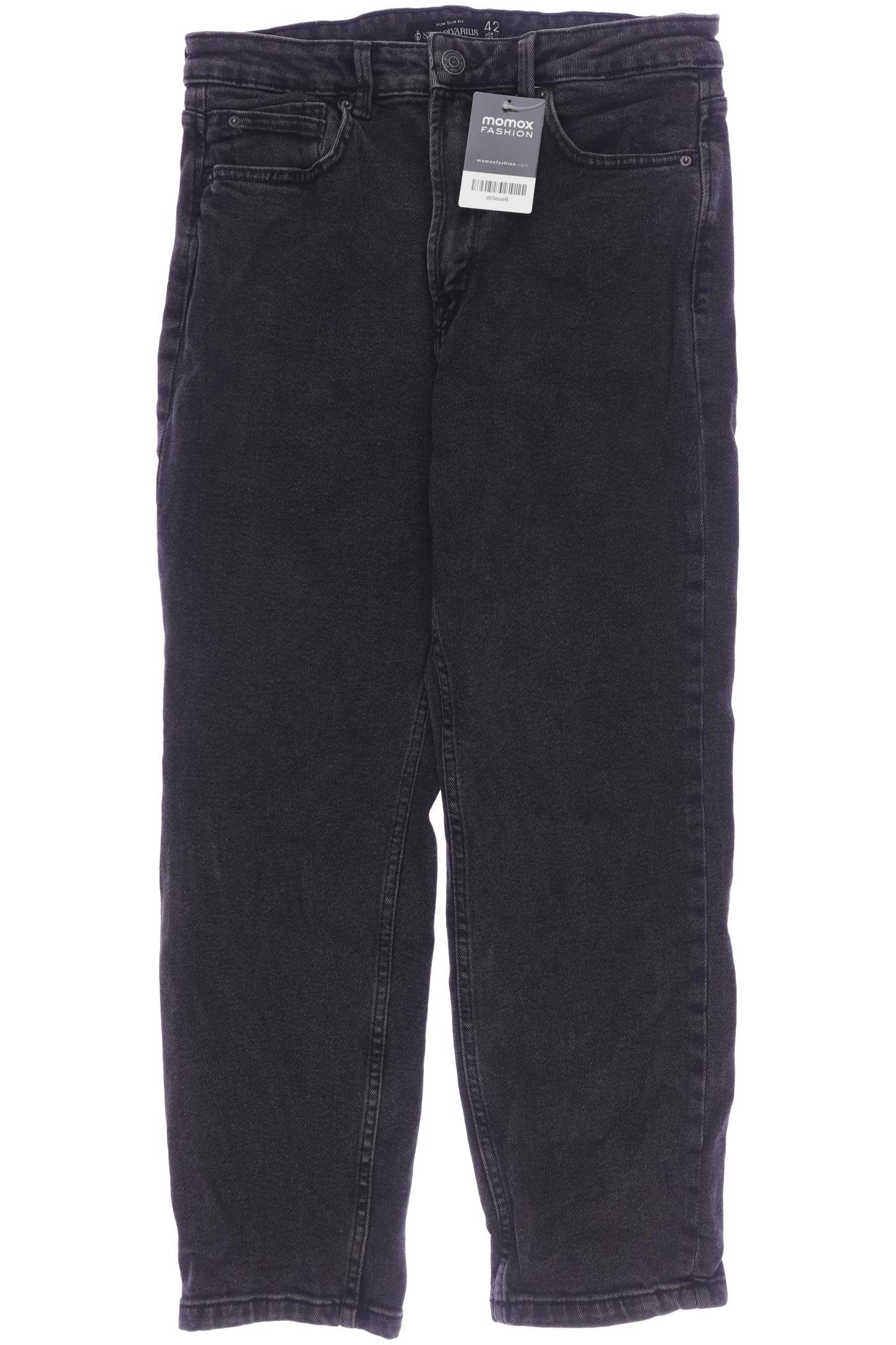 

Stradivarius Damen Jeans, schwarz, Gr. 42
