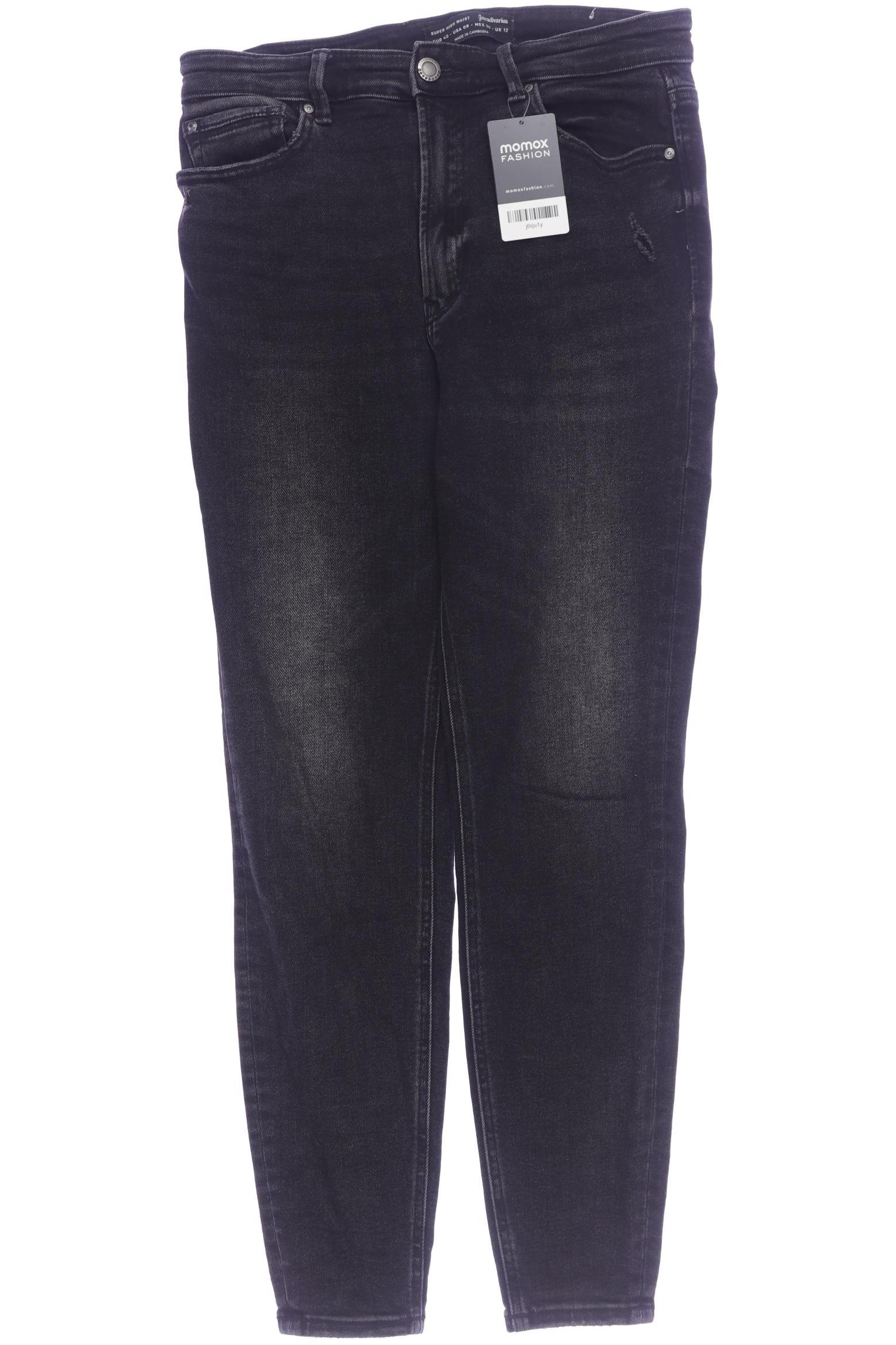 

Stradivarius Damen Jeans, schwarz, Gr. 40