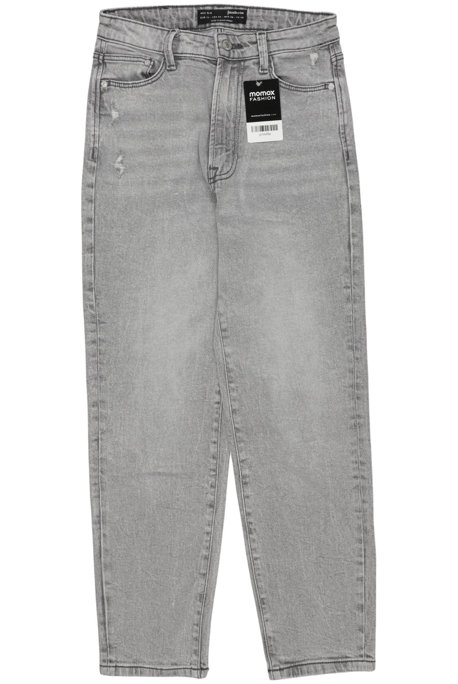 

Stradivarius Damen Jeans, grau, Gr. 36