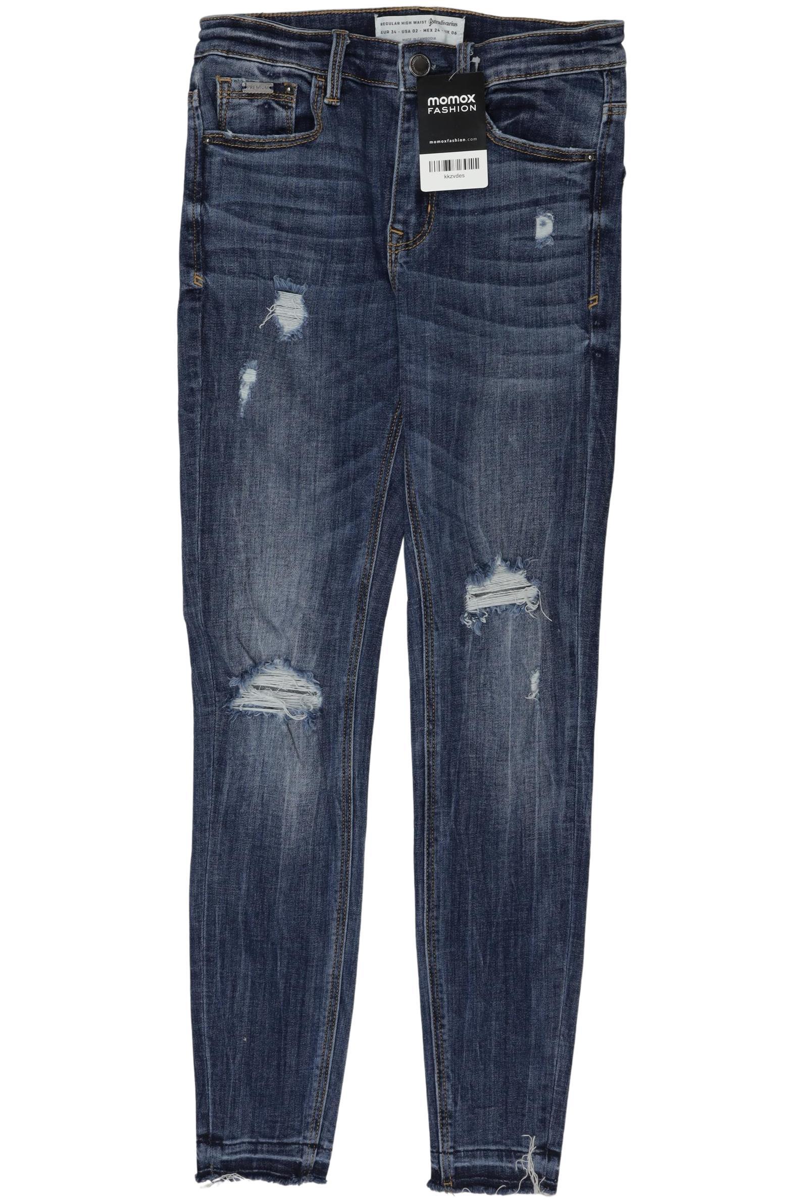 

Stradivarius Damen Jeans, marineblau, Gr. 34