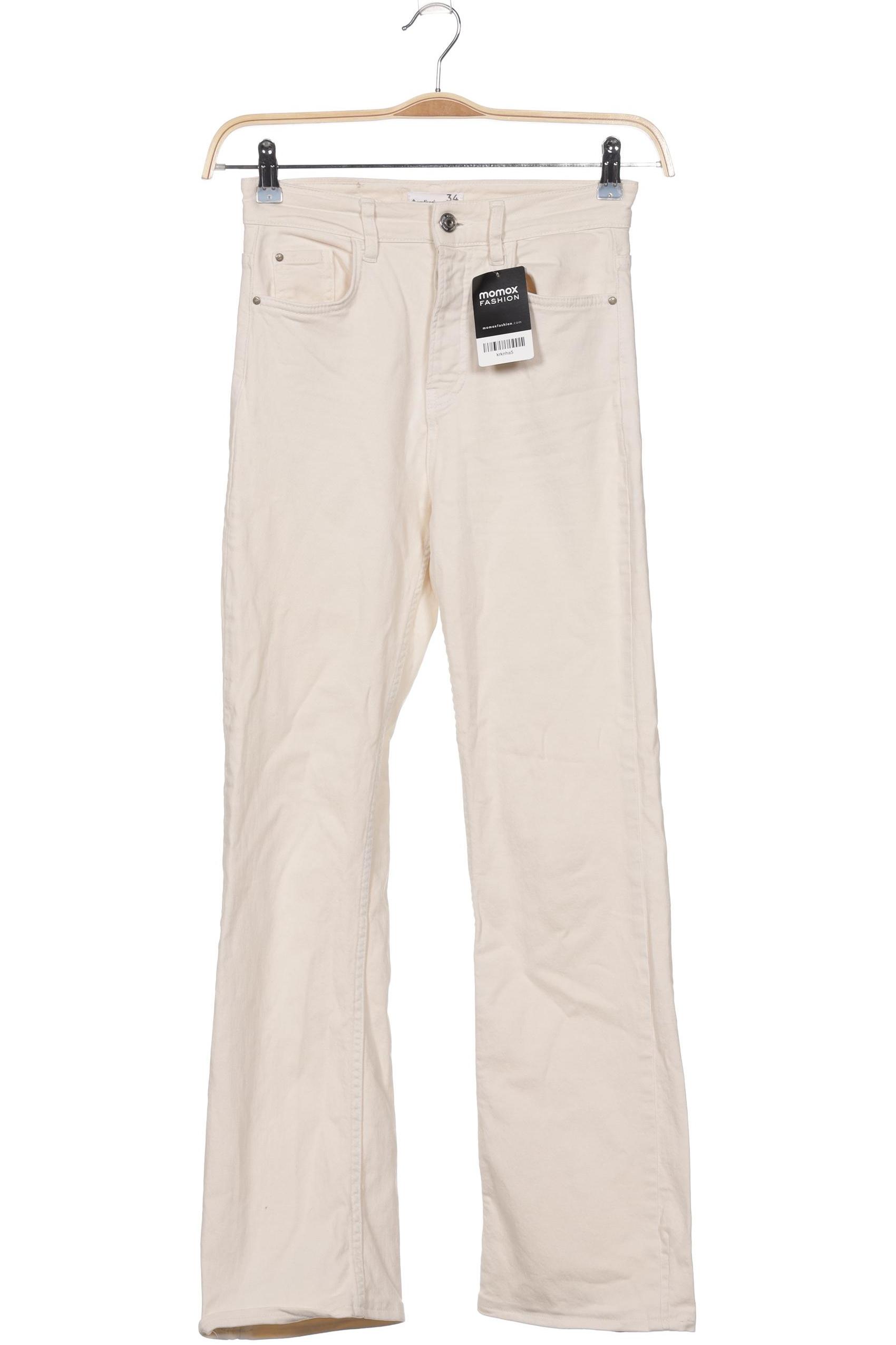 

Stradivarius Damen Jeans, cremeweiß, Gr. 34