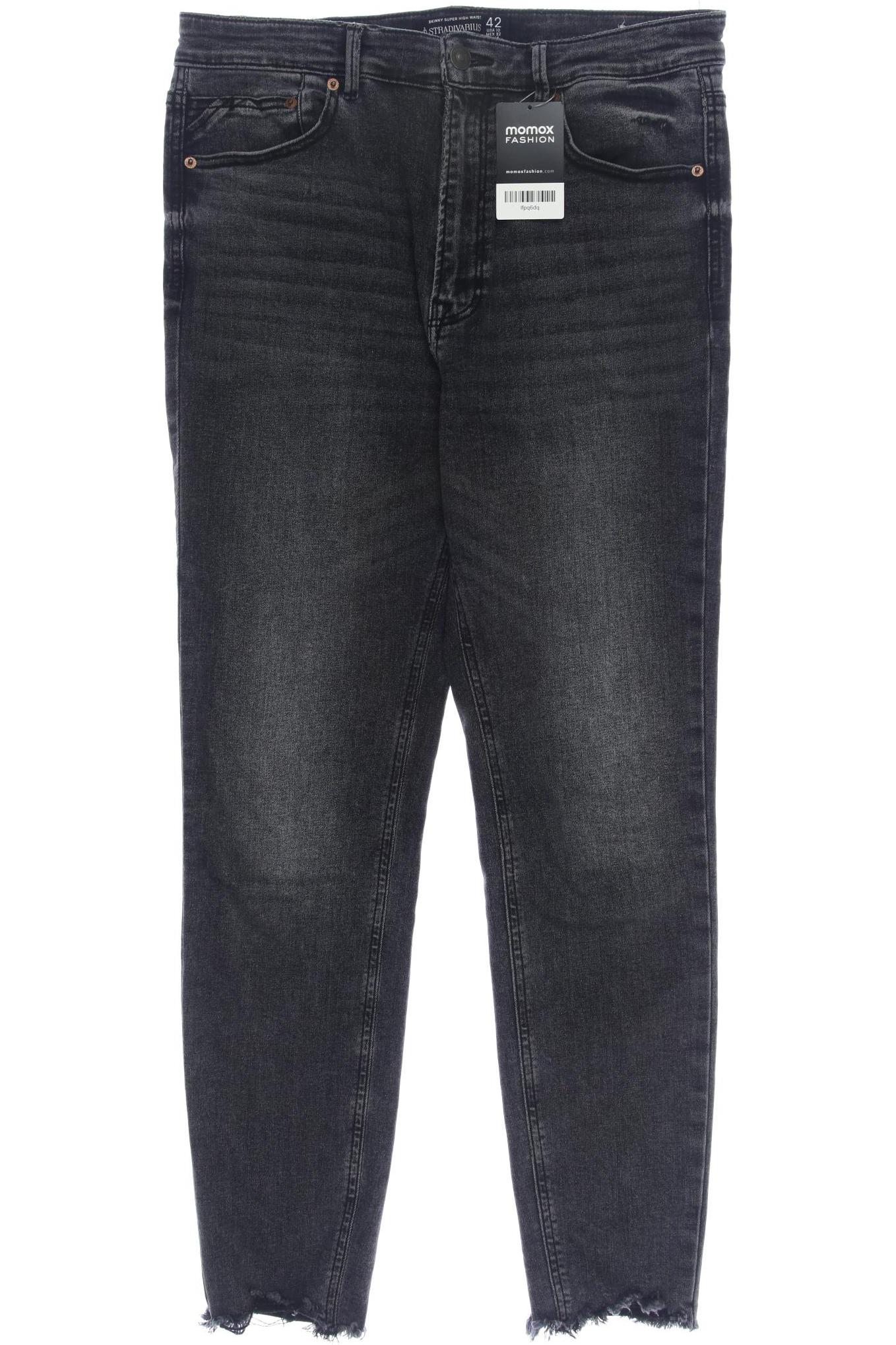 

Stradivarius Damen Jeans, schwarz, Gr. 42