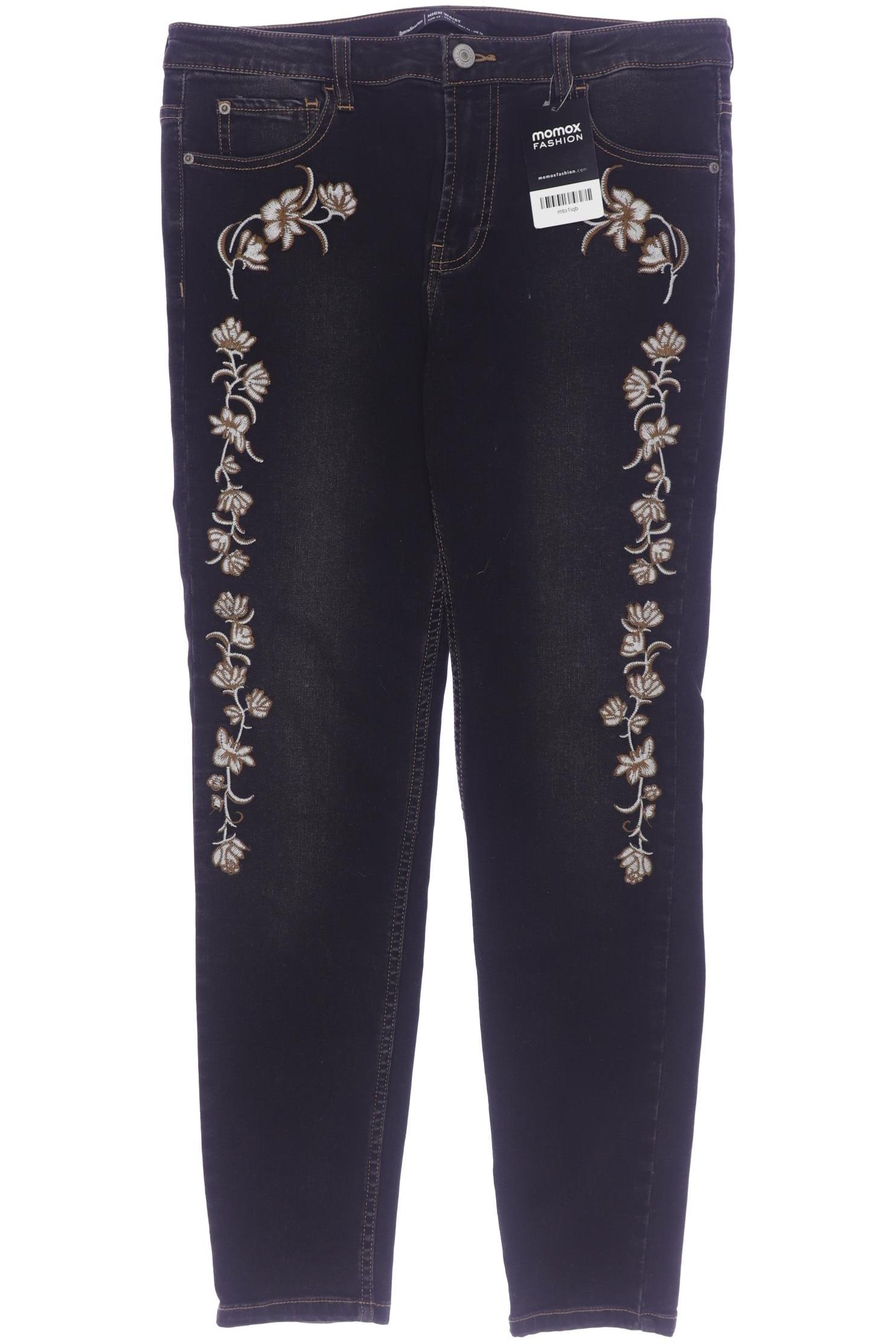 

Stradivarius Damen Jeans, schwarz, Gr. 42