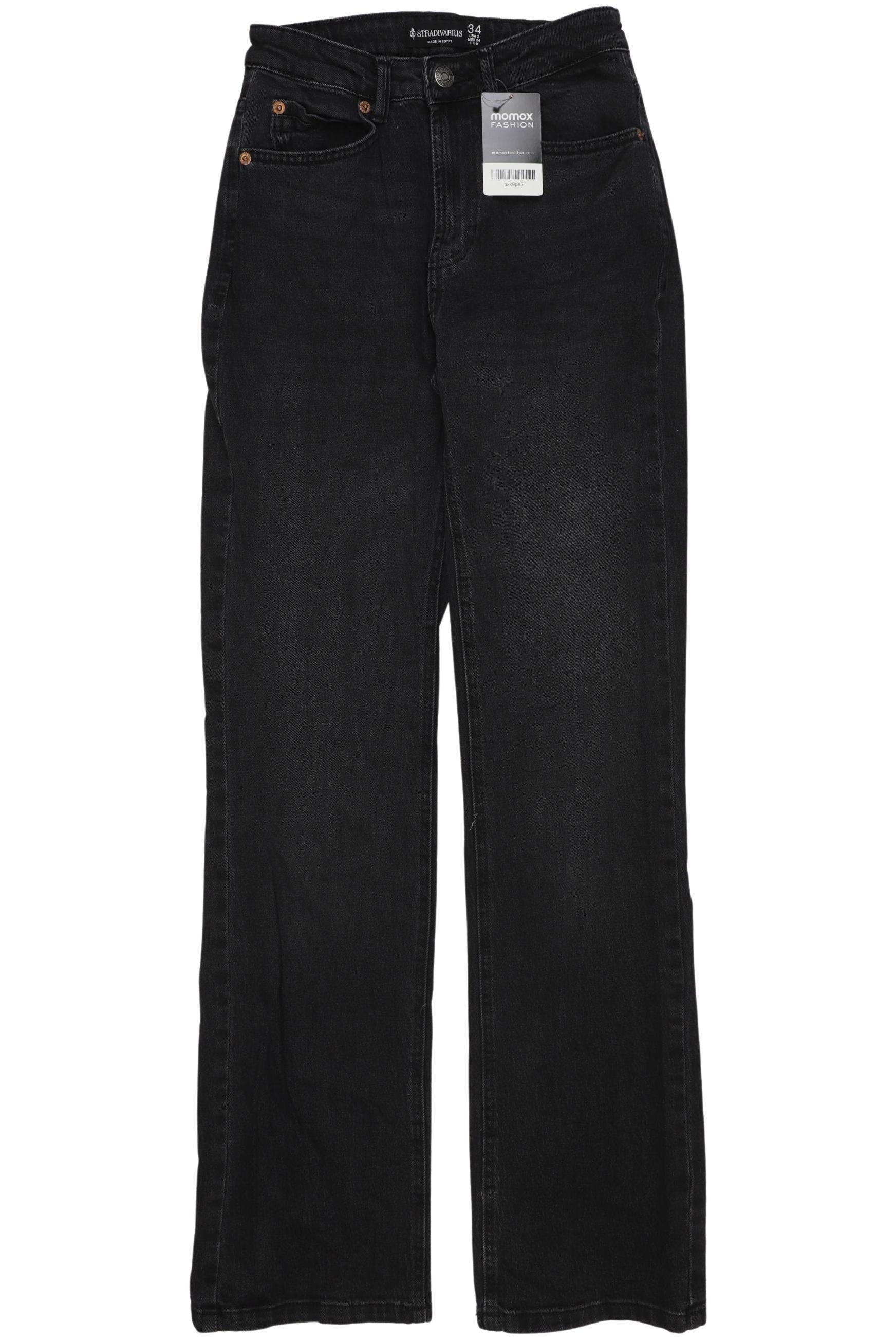 

Stradivarius Damen Jeans, schwarz, Gr. 34