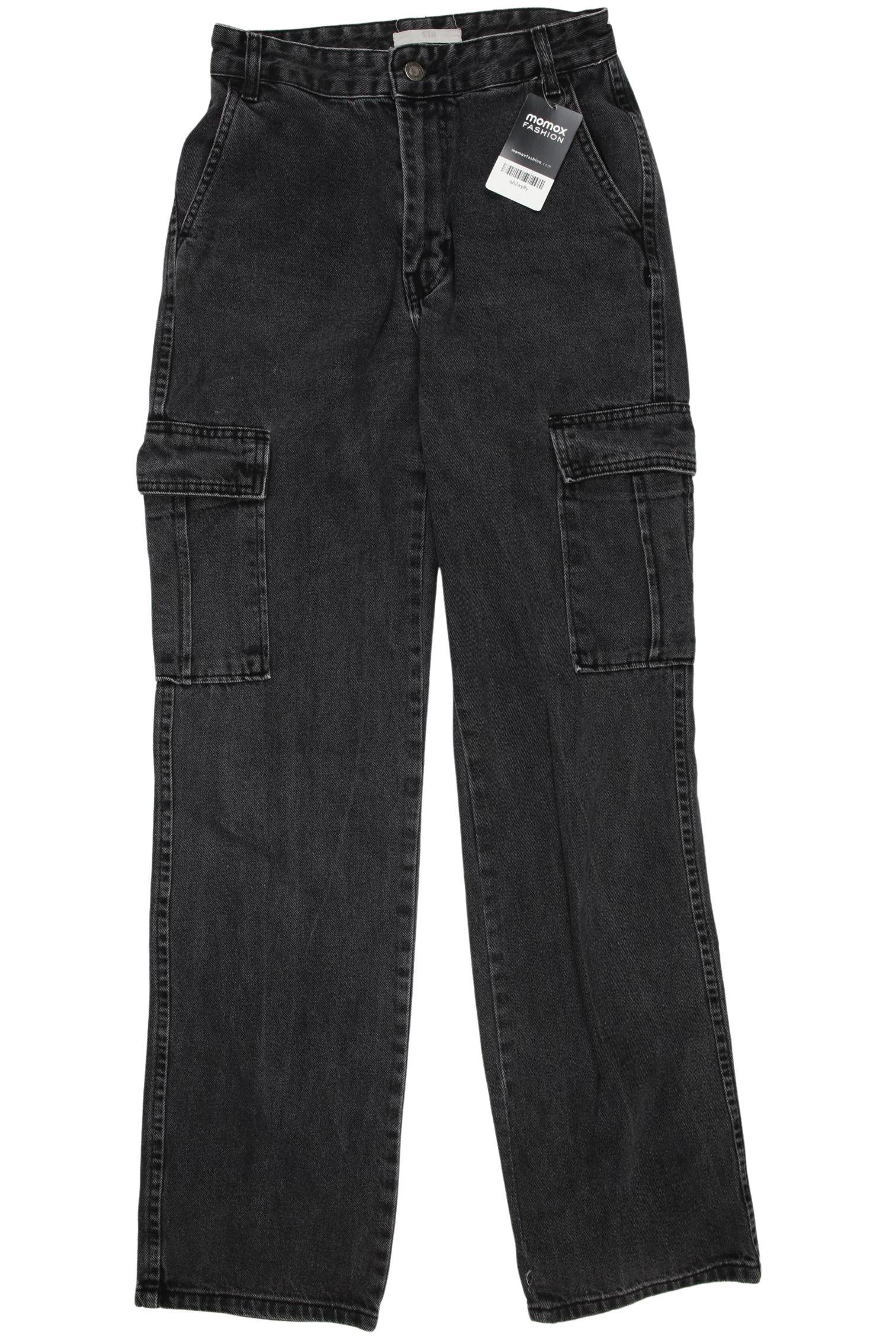 

Stradivarius Damen Jeans, grau, Gr. 26