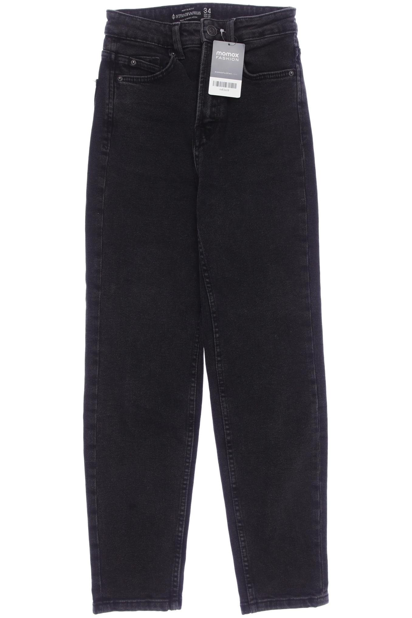

Stradivarius Damen Jeans, schwarz, Gr. 34