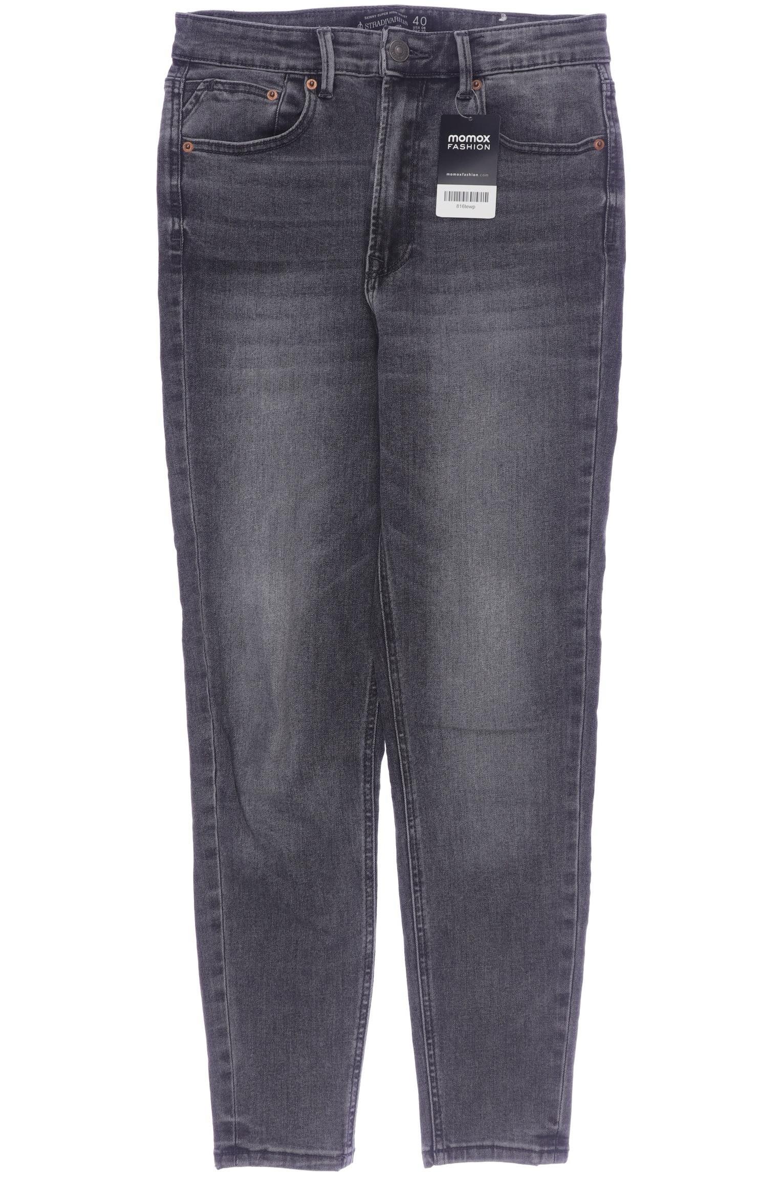 

Stradivarius Damen Jeans, grau, Gr. 40