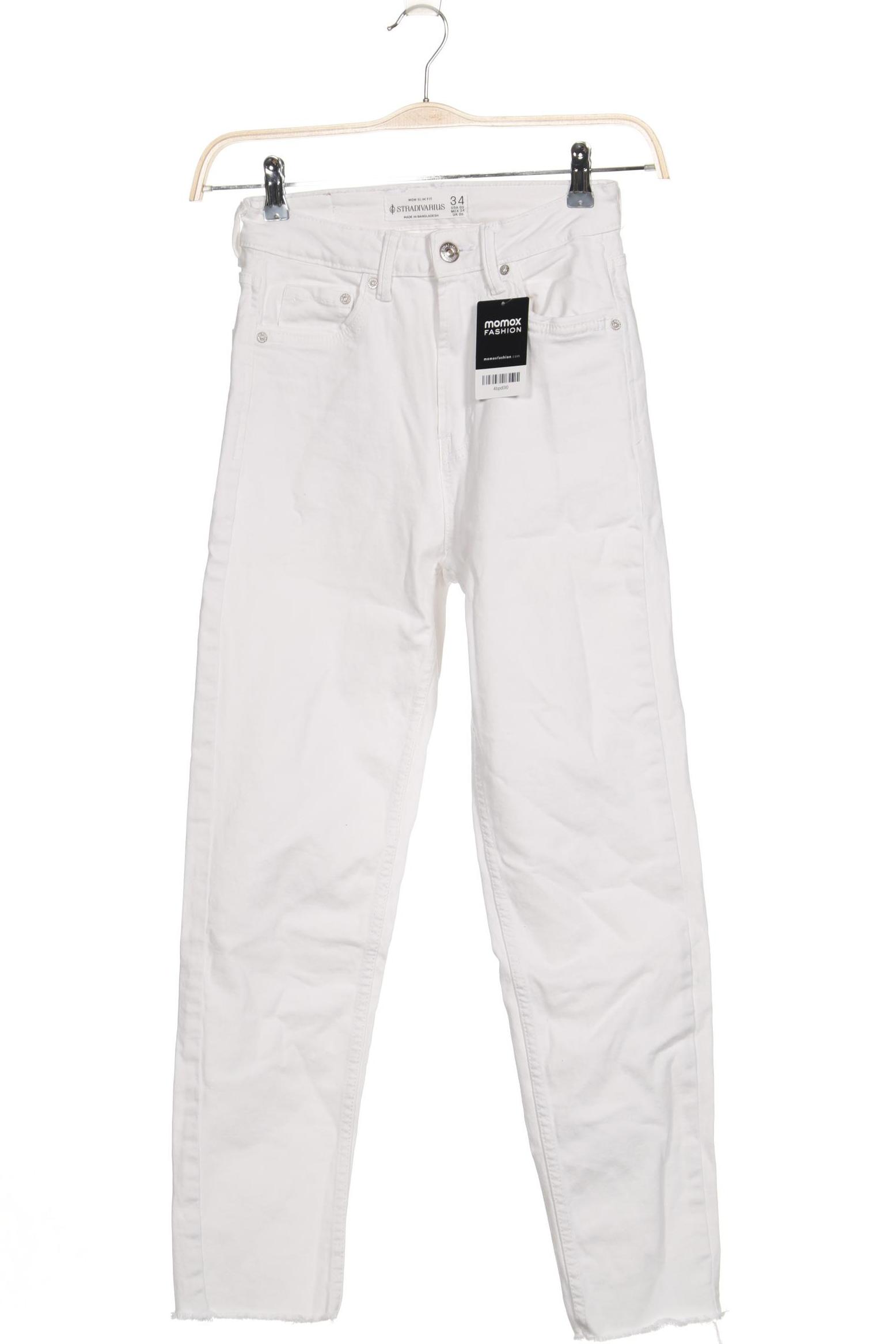 

Stradivarius Damen Jeans, weiß, Gr. 34