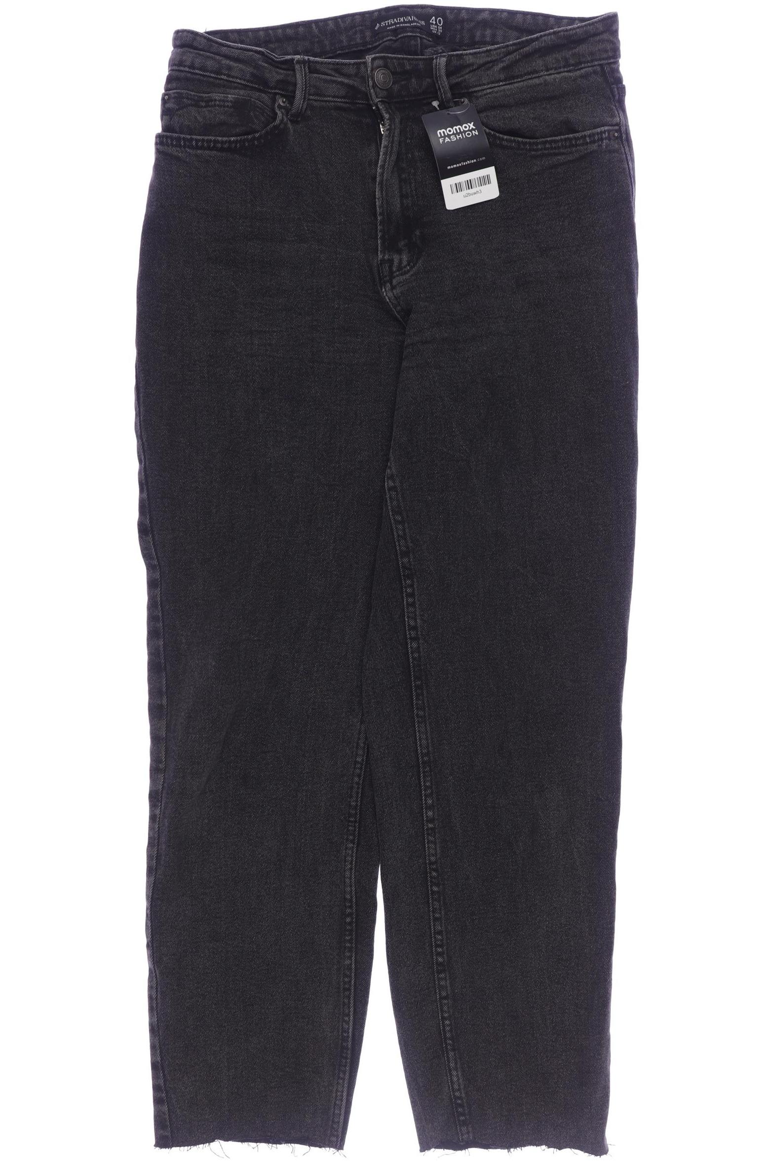 

Stradivarius Damen Jeans, schwarz, Gr. 40