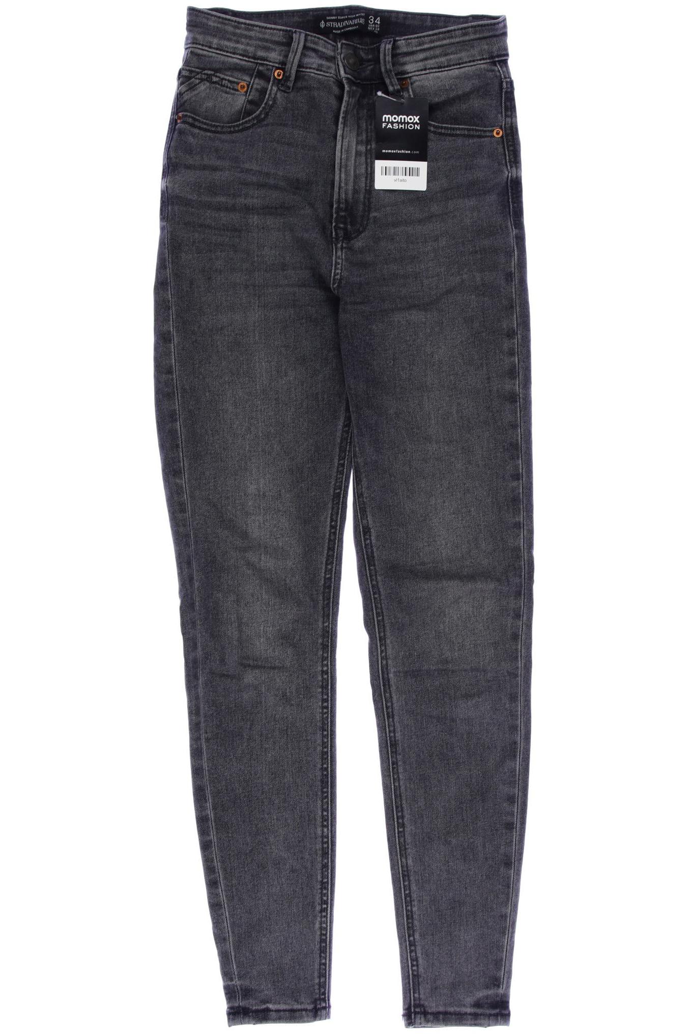 

Stradivarius Damen Jeans, grau, Gr. 2