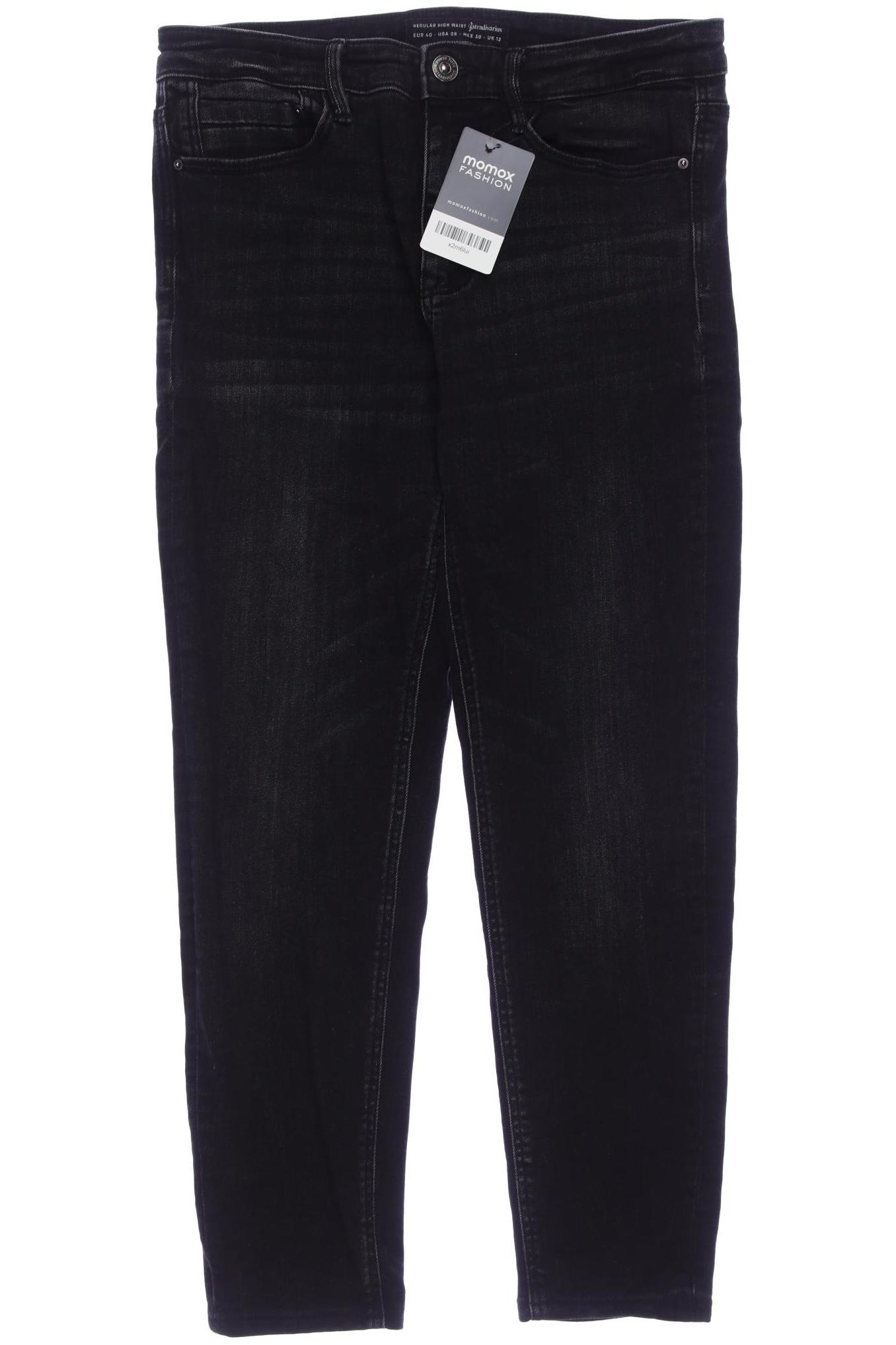 

Stradivarius Damen Jeans, schwarz, Gr. 40