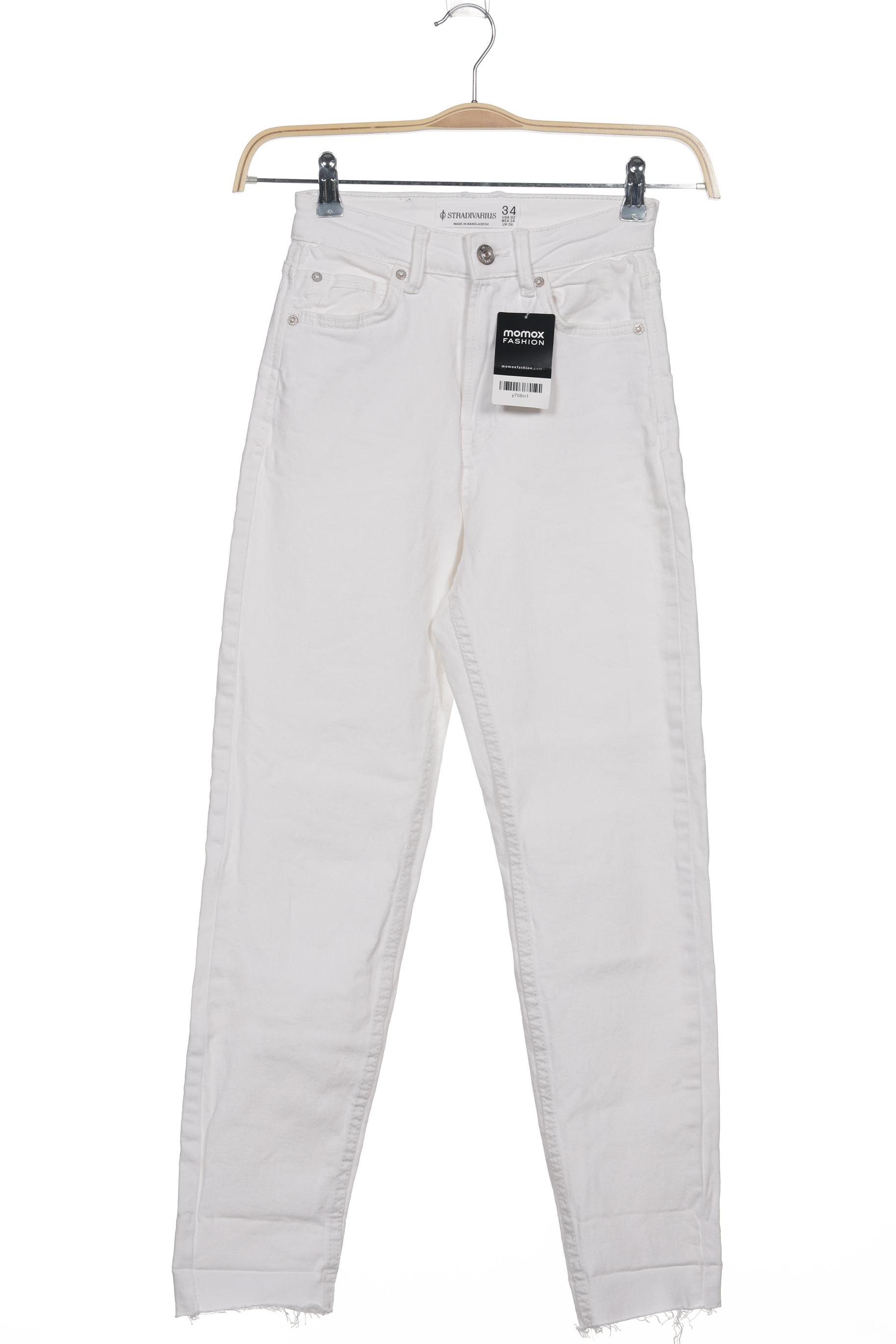 

Stradivarius Damen Jeans, weiß, Gr. 34