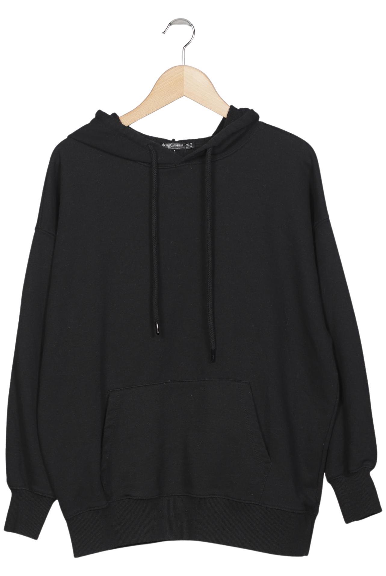 

Stradivarius Damen Kapuzenpullover, schwarz, Gr. 38