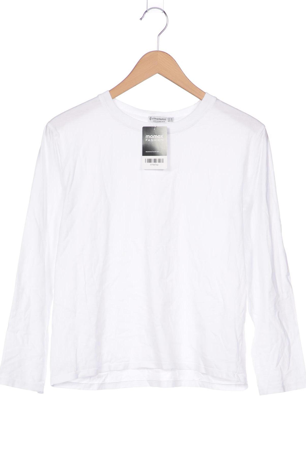 

Stradivarius Damen Langarmshirt, weiß, Gr. 38