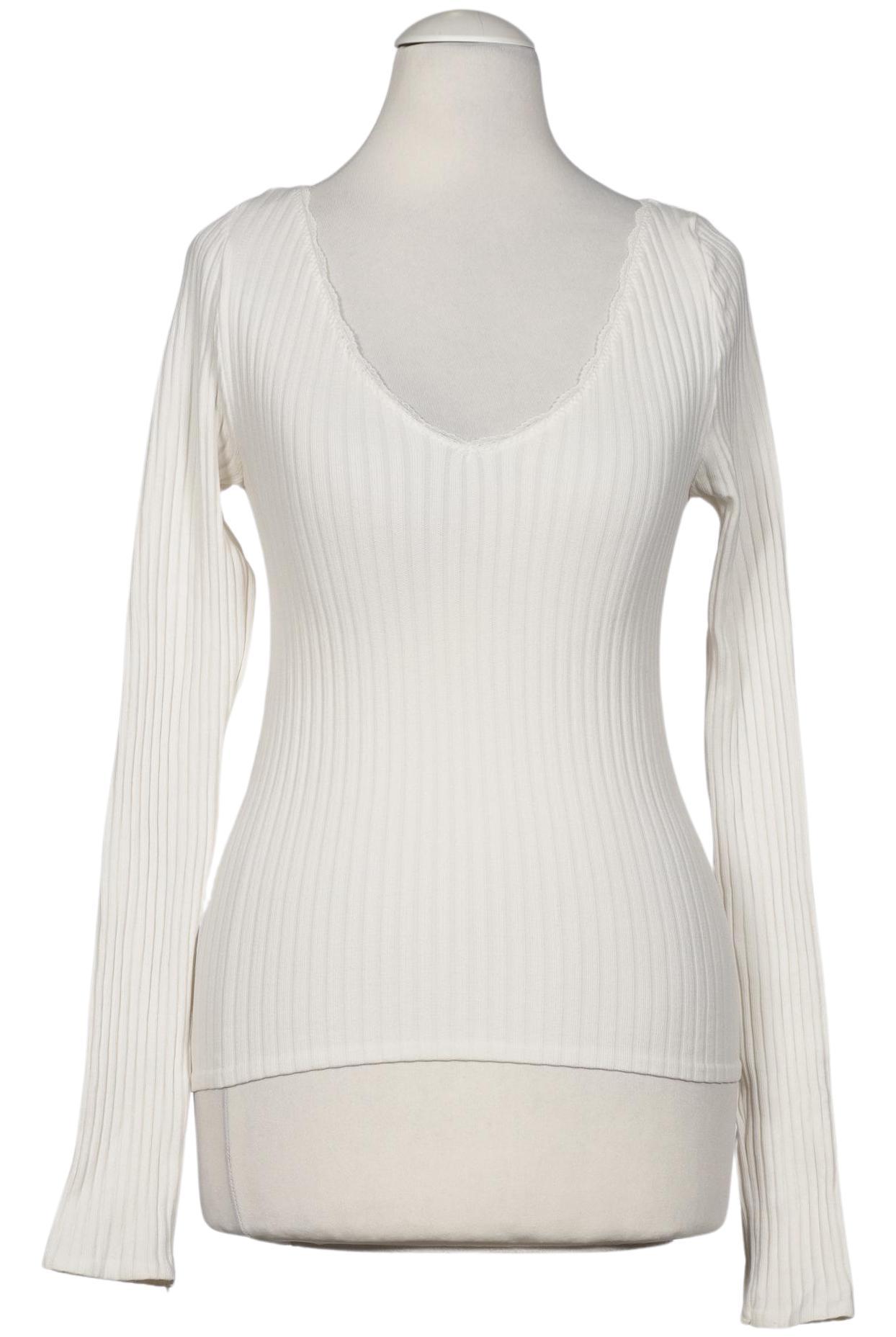 

Stradivarius Damen Langarmshirt, cremeweiß, Gr. 36