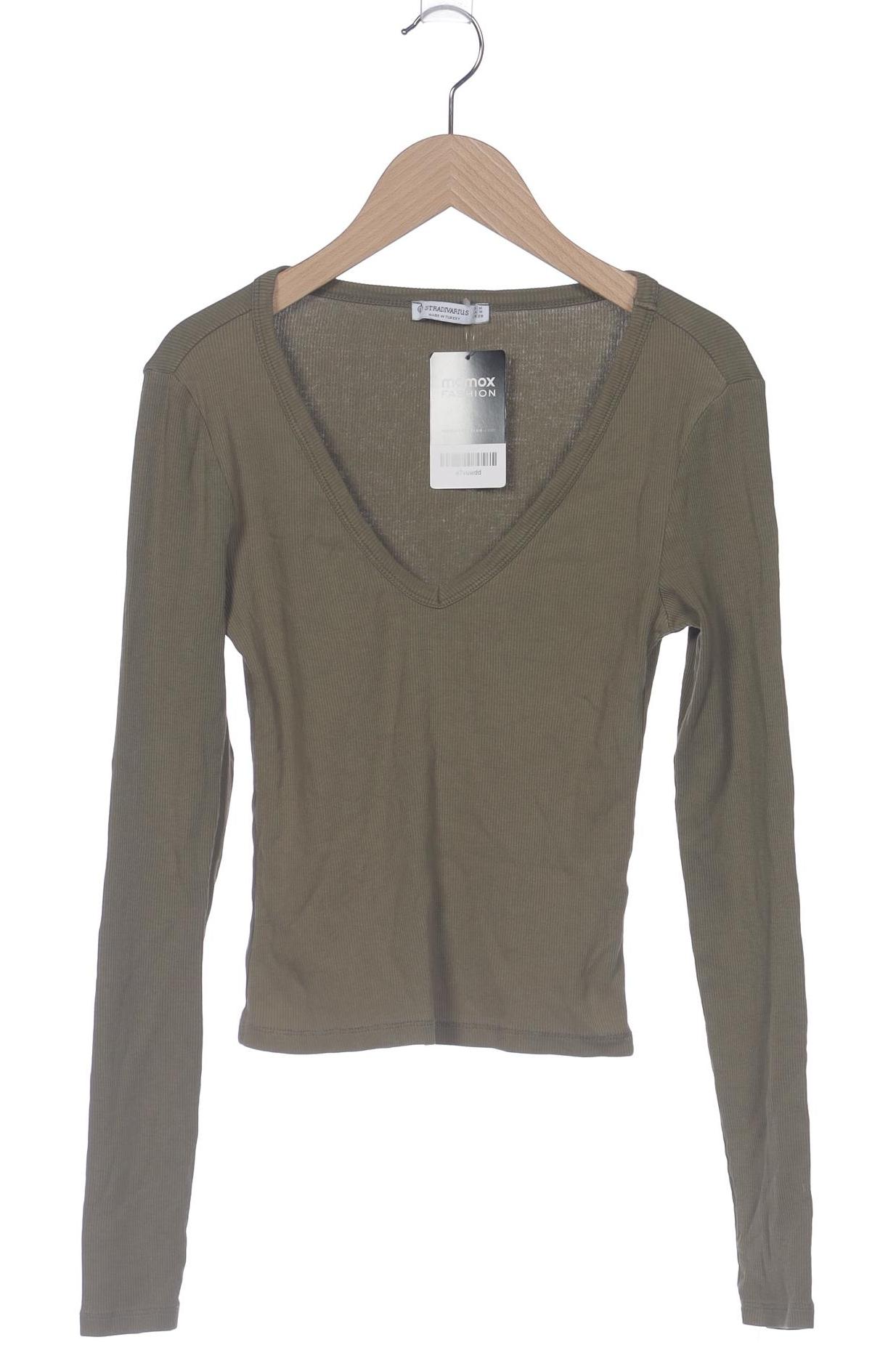

Stradivarius Damen Langarmshirt, grün, Gr. 38