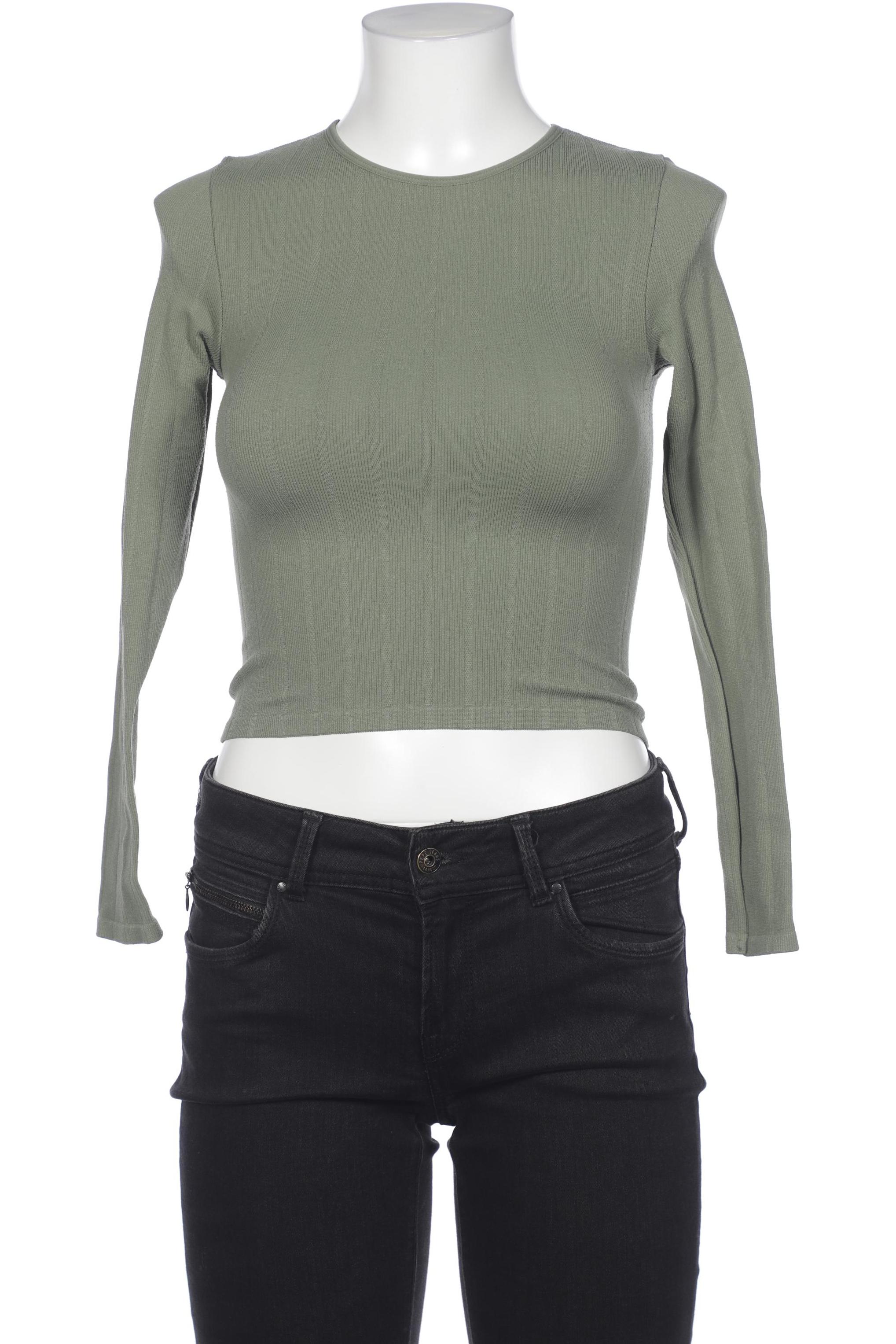 

Stradivarius Damen Langarmshirt, grün, Gr. 38