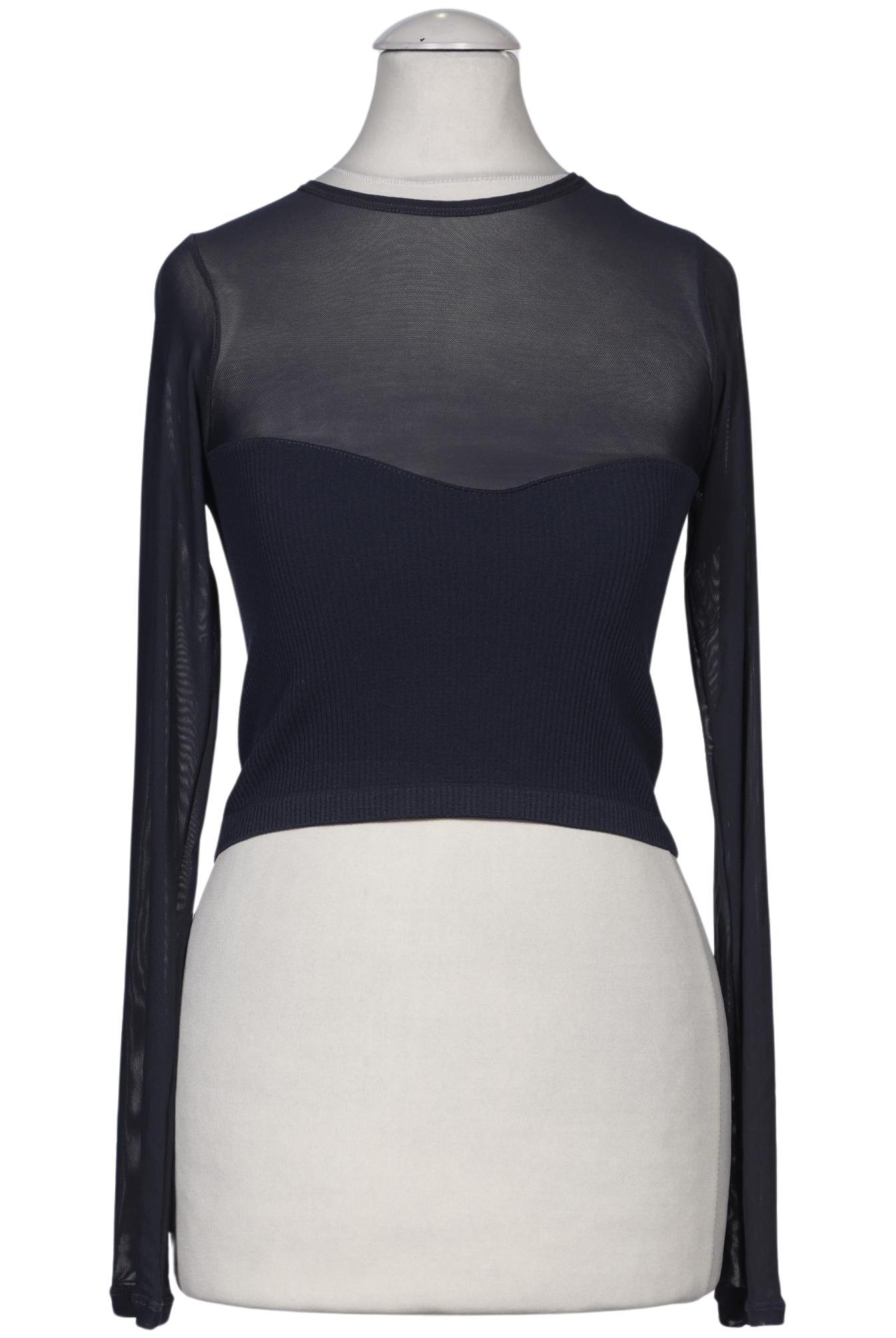 

Stradivarius Damen Langarmshirt, marineblau, Gr. 36