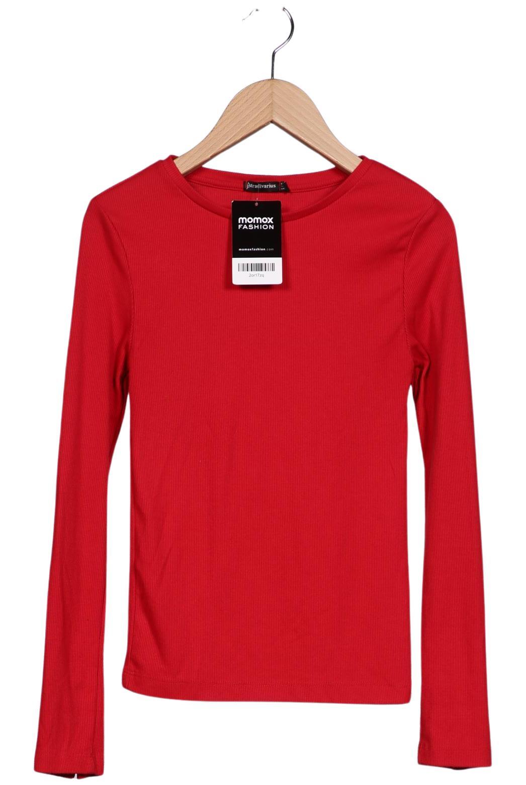 

Stradivarius Damen Langarmshirt, rot, Gr. 36