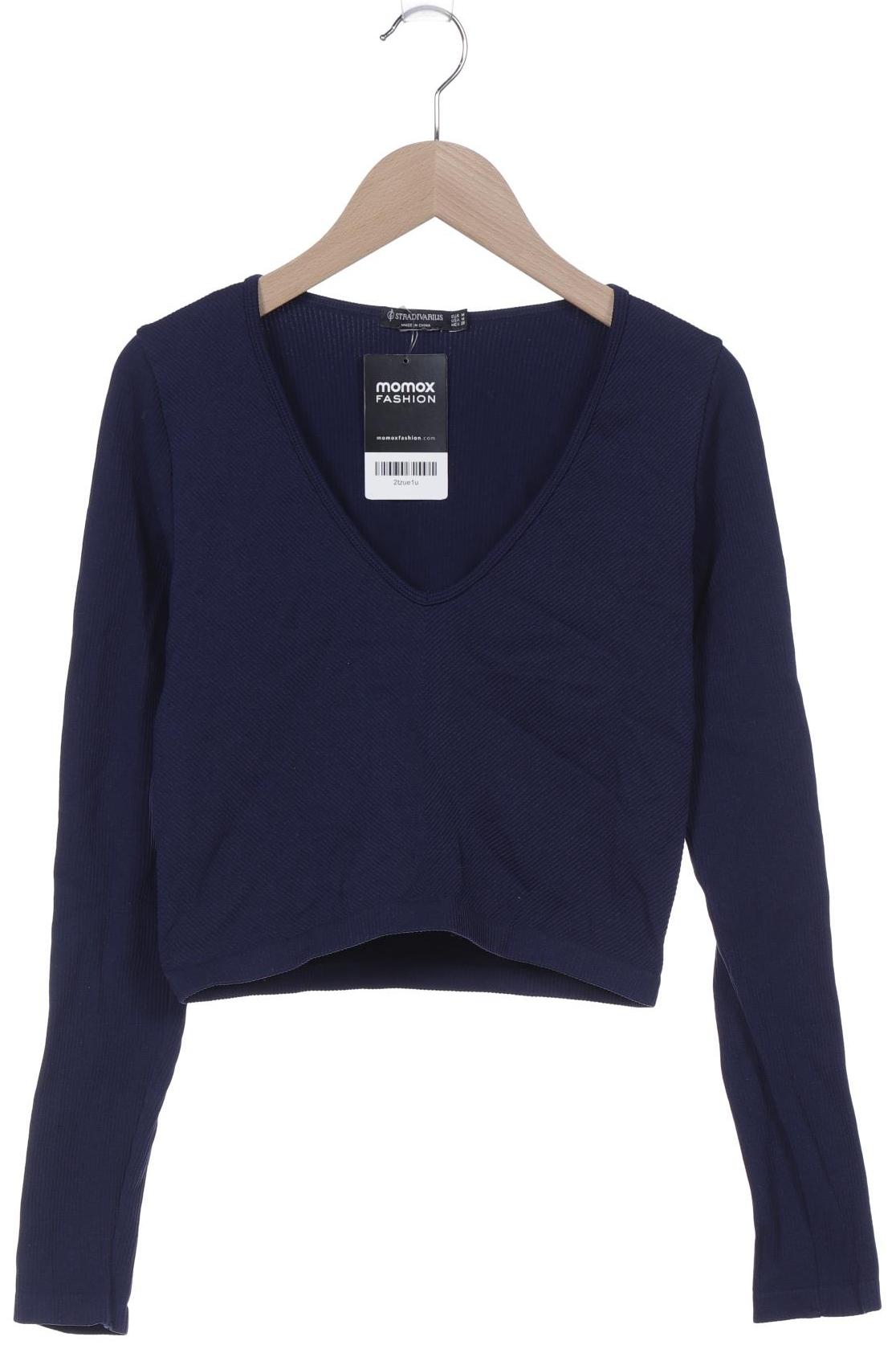 

Stradivarius Damen Langarmshirt, marineblau, Gr. 38