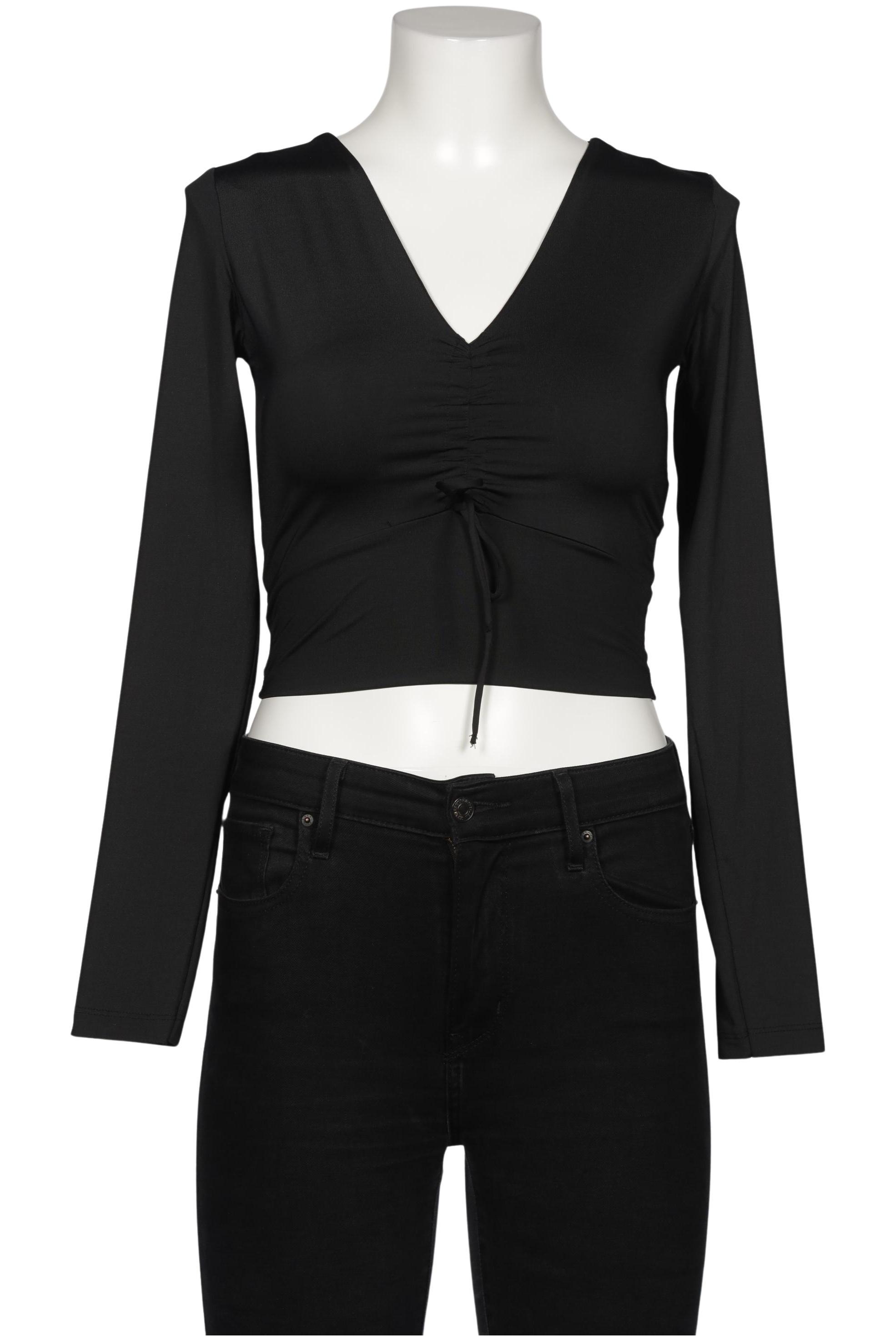 

Stradivarius Damen Langarmshirt, schwarz, Gr. 38