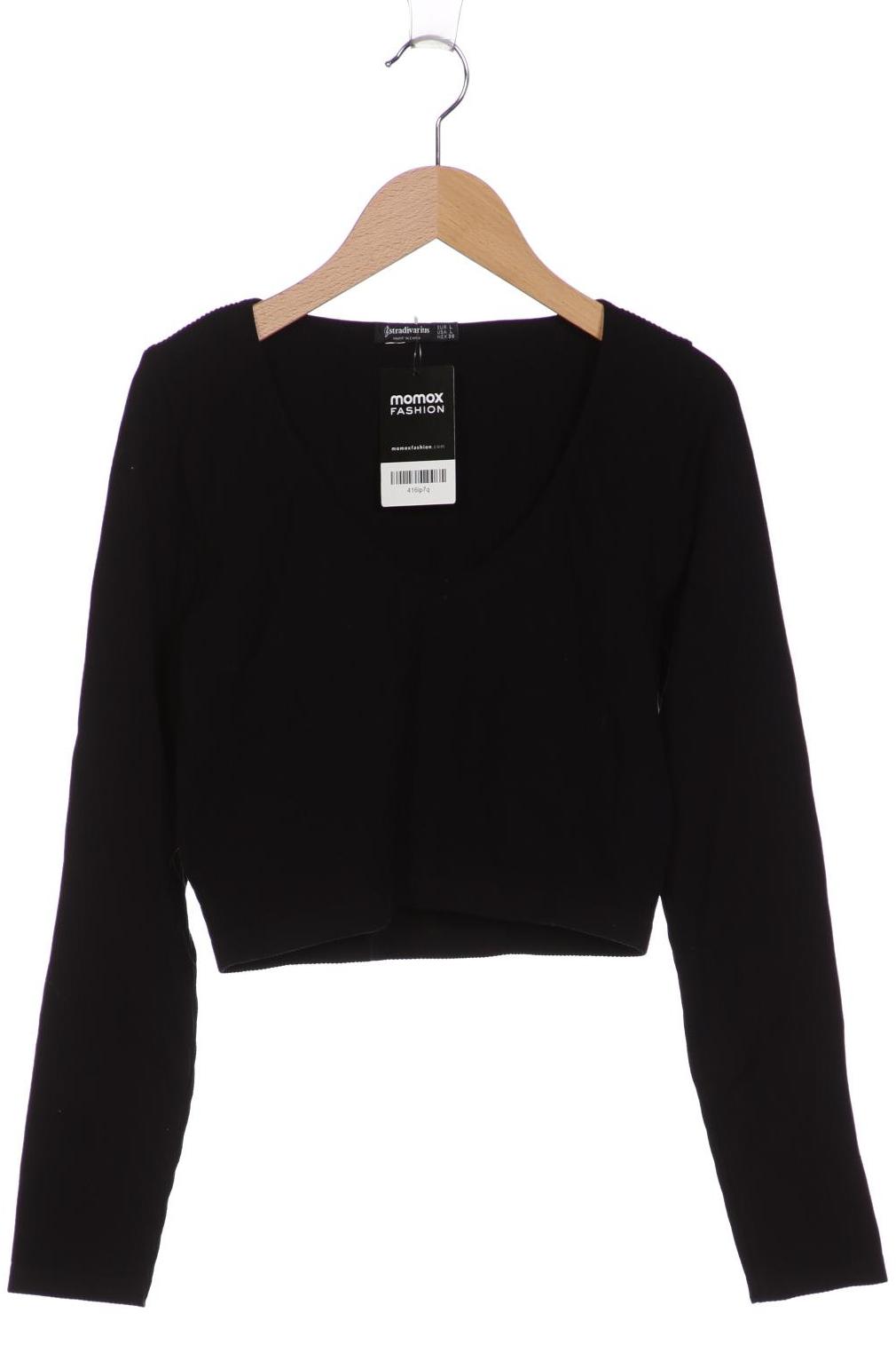 

Stradivarius Damen Langarmshirt, schwarz, Gr. 42