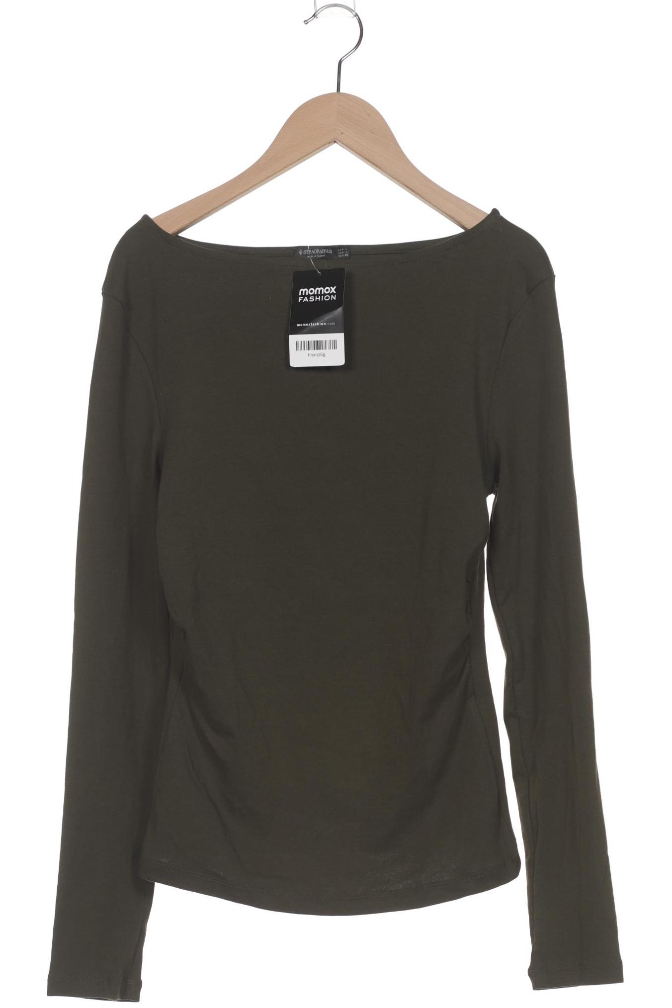 

Stradivarius Damen Langarmshirt, grün, Gr. 42