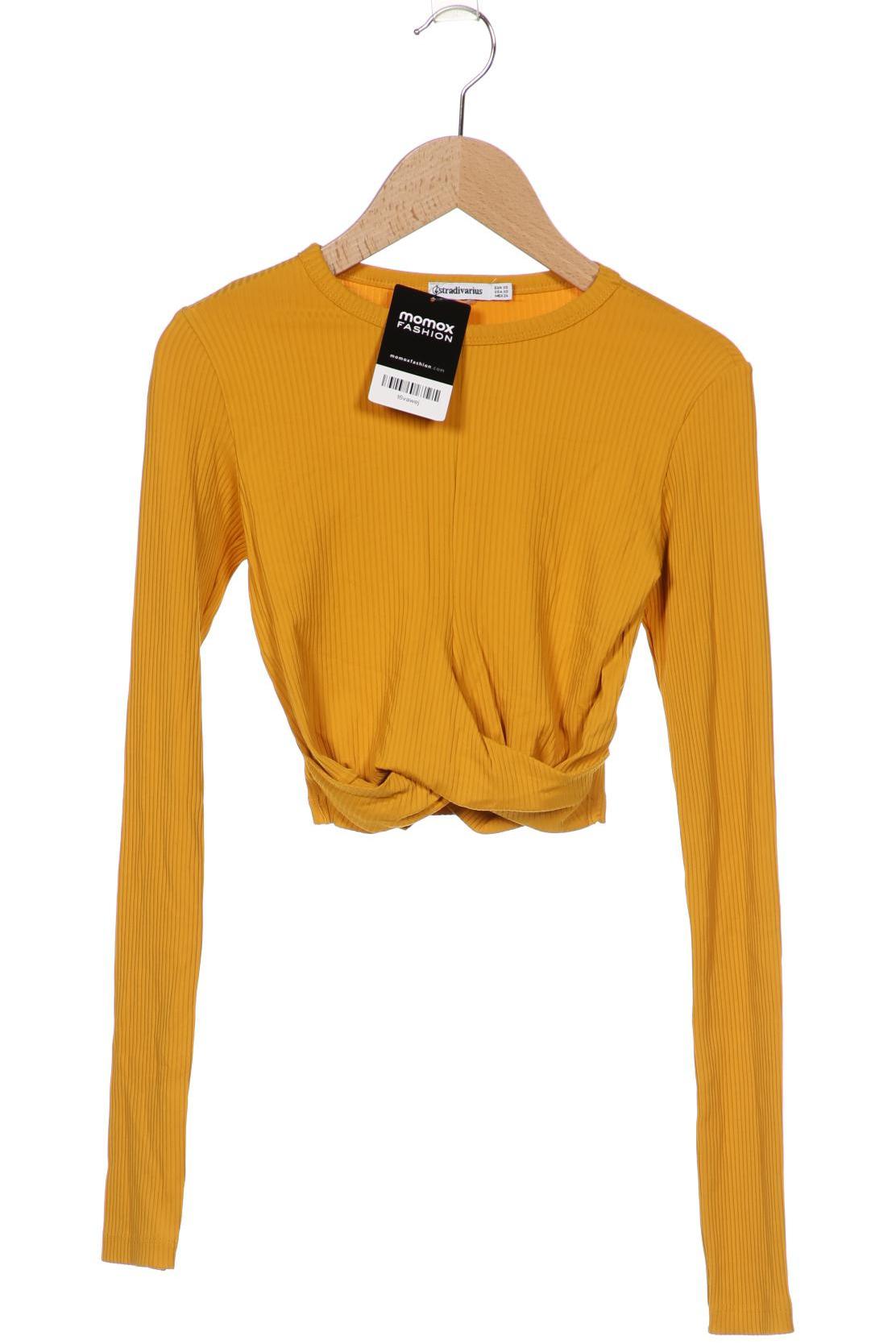 

Stradivarius Damen Langarmshirt, gelb, Gr. 34