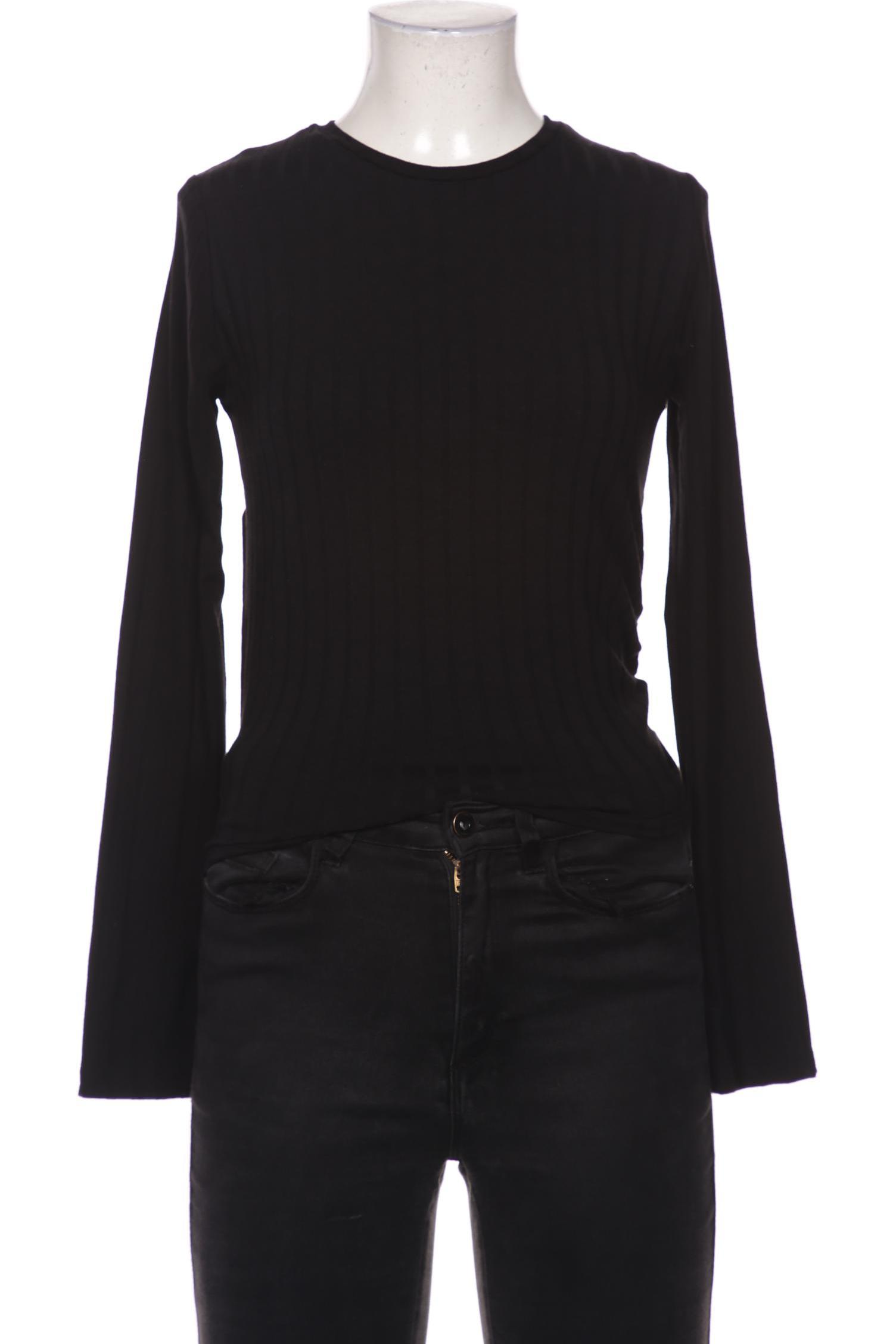 

Stradivarius Damen Langarmshirt, schwarz, Gr. 36