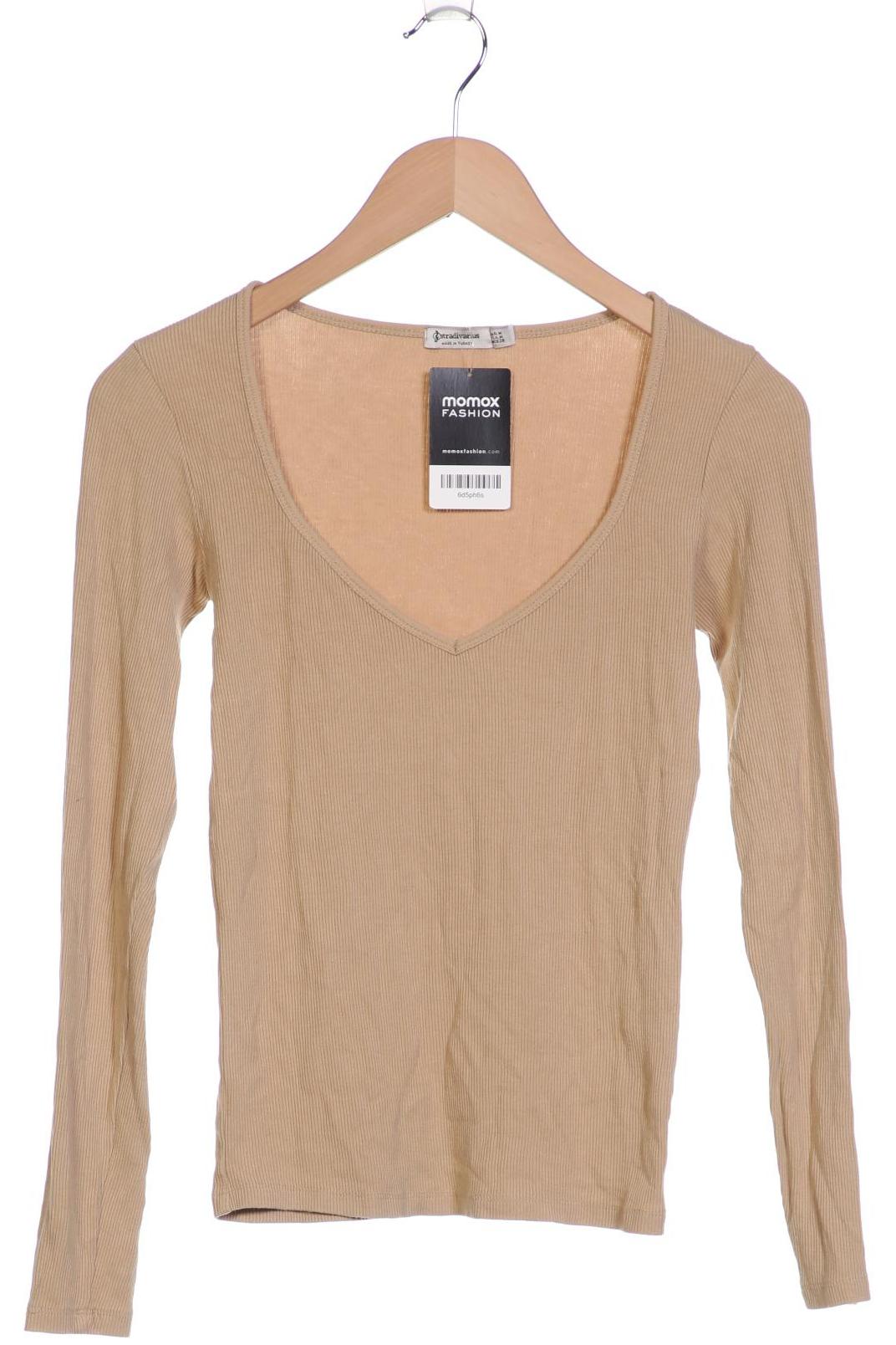 

Stradivarius Damen Langarmshirt, beige, Gr. 38