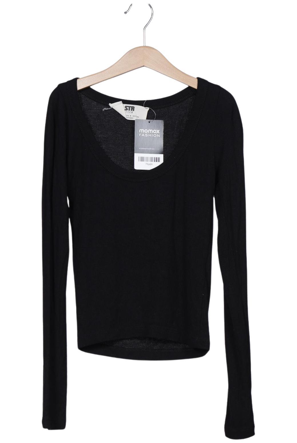 

Stradivarius Damen Langarmshirt, schwarz, Gr. 36