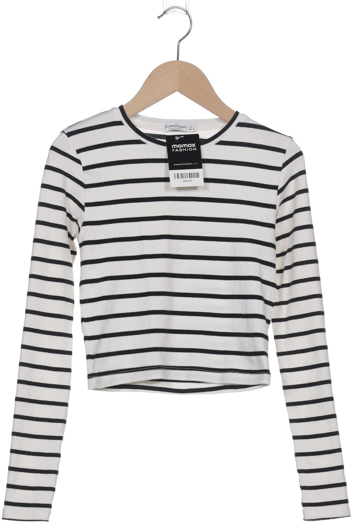 

Stradivarius Damen Langarmshirt, weiß, Gr. 36