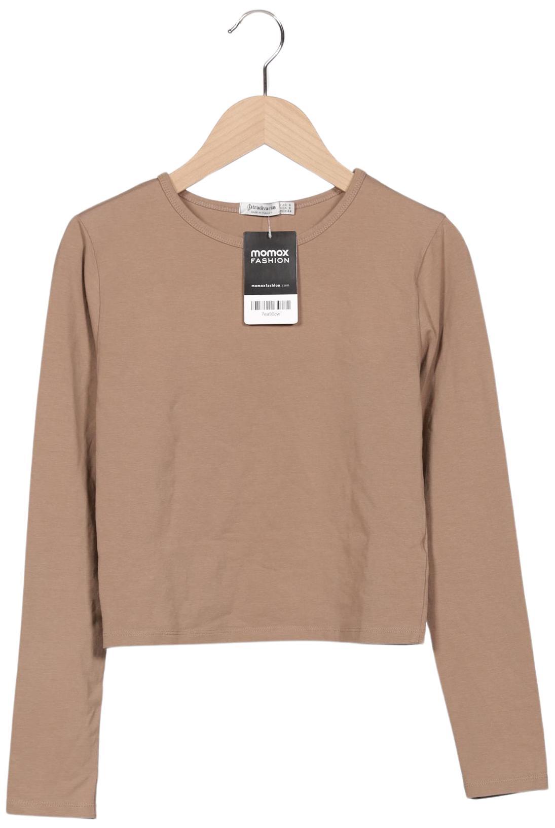 

Stradivarius Damen Langarmshirt, beige, Gr. 36