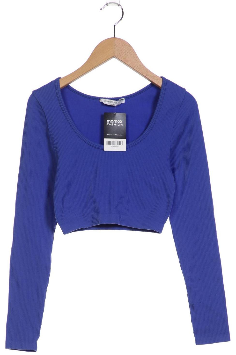 

Stradivarius Damen Langarmshirt, blau, Gr. 36