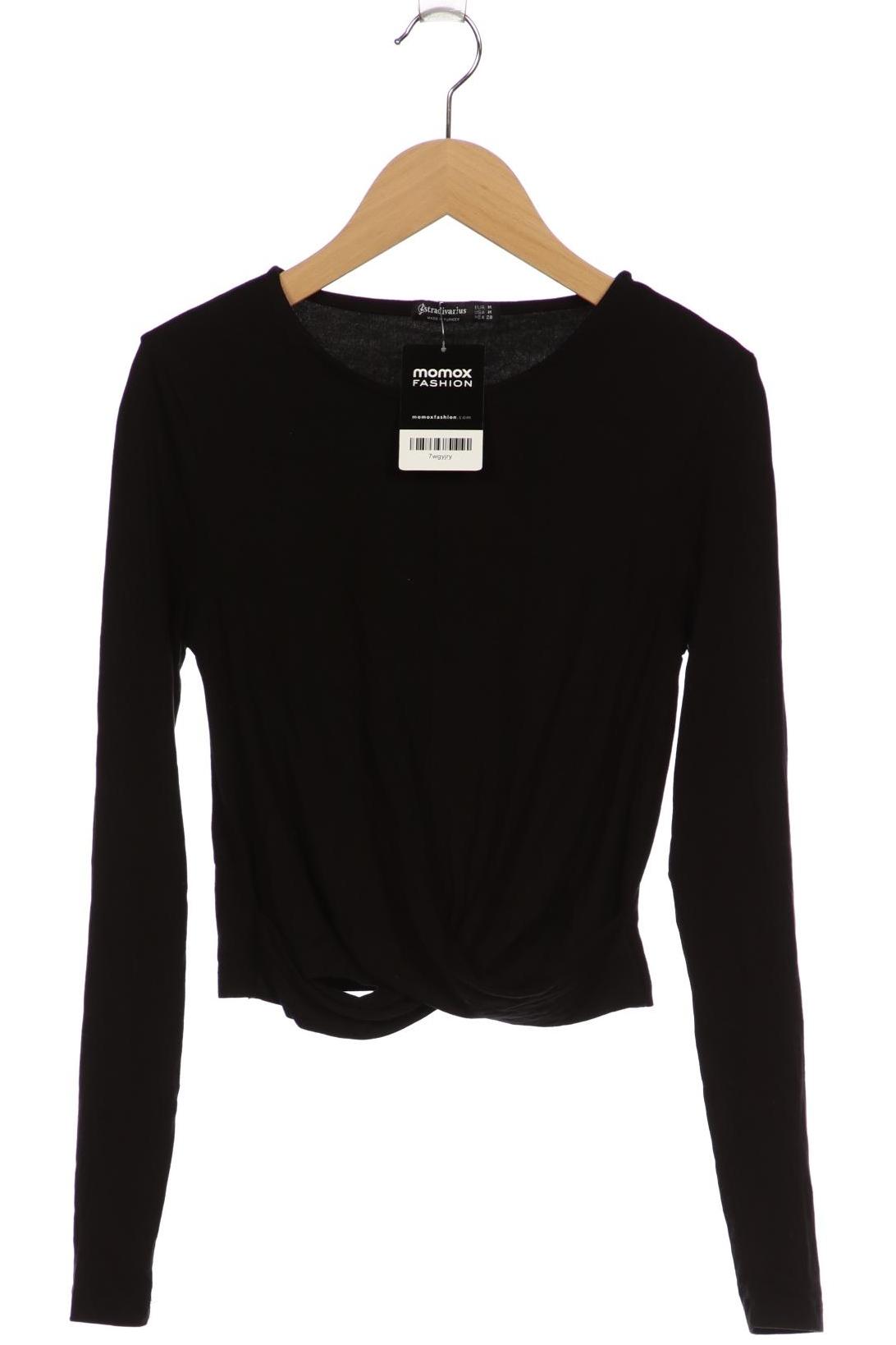 

Stradivarius Damen Langarmshirt, schwarz, Gr. 38