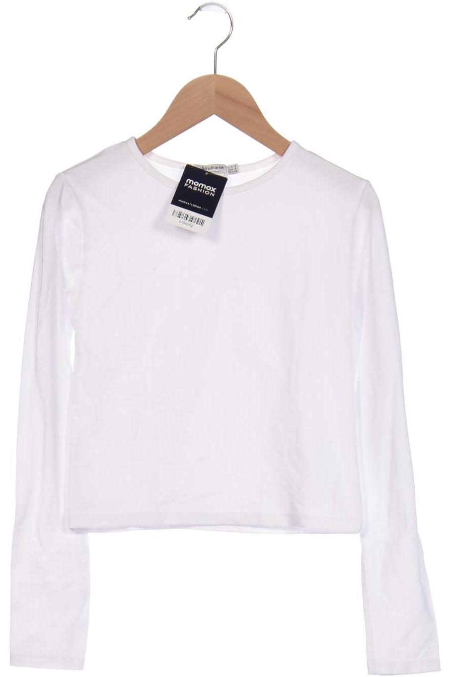 

Stradivarius Damen Langarmshirt, weiß, Gr. 36