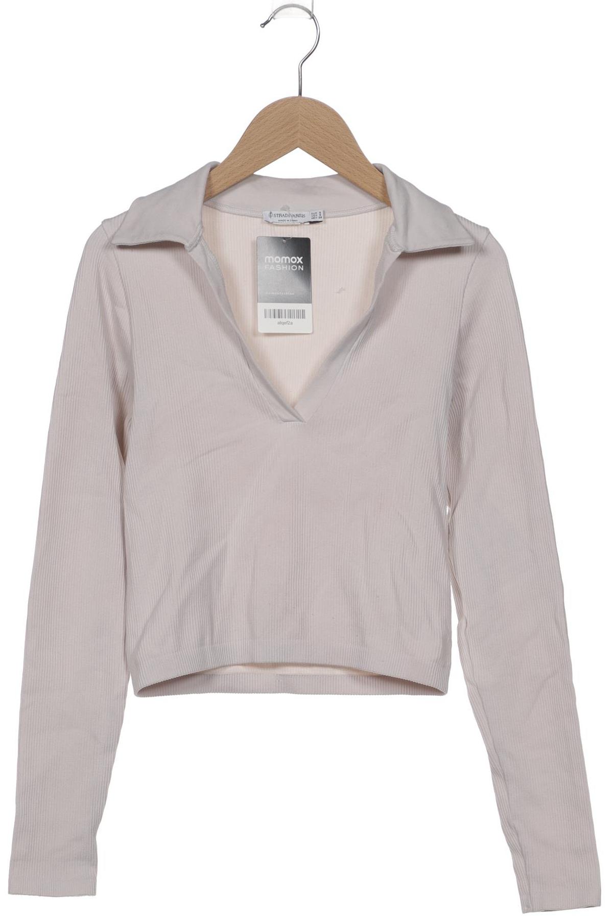 

Stradivarius Damen Langarmshirt, cremeweiß, Gr. 36