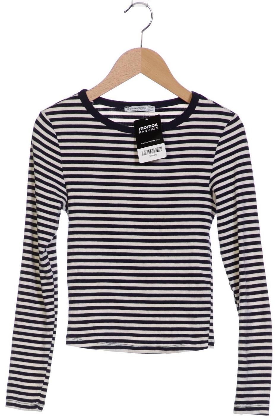 

Stradivarius Damen Langarmshirt, marineblau, Gr. 34