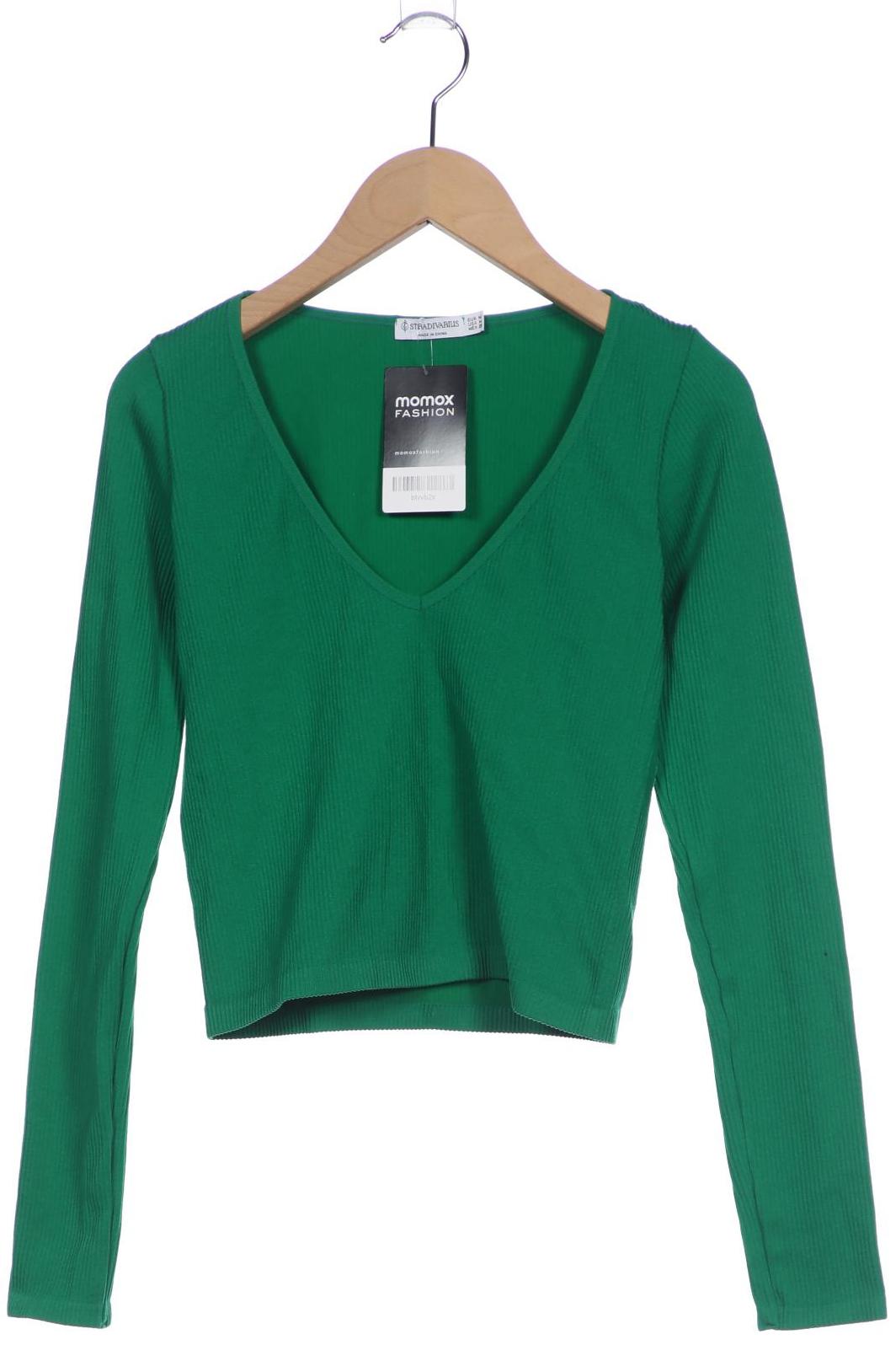 

Stradivarius Damen Langarmshirt, grün, Gr. 38